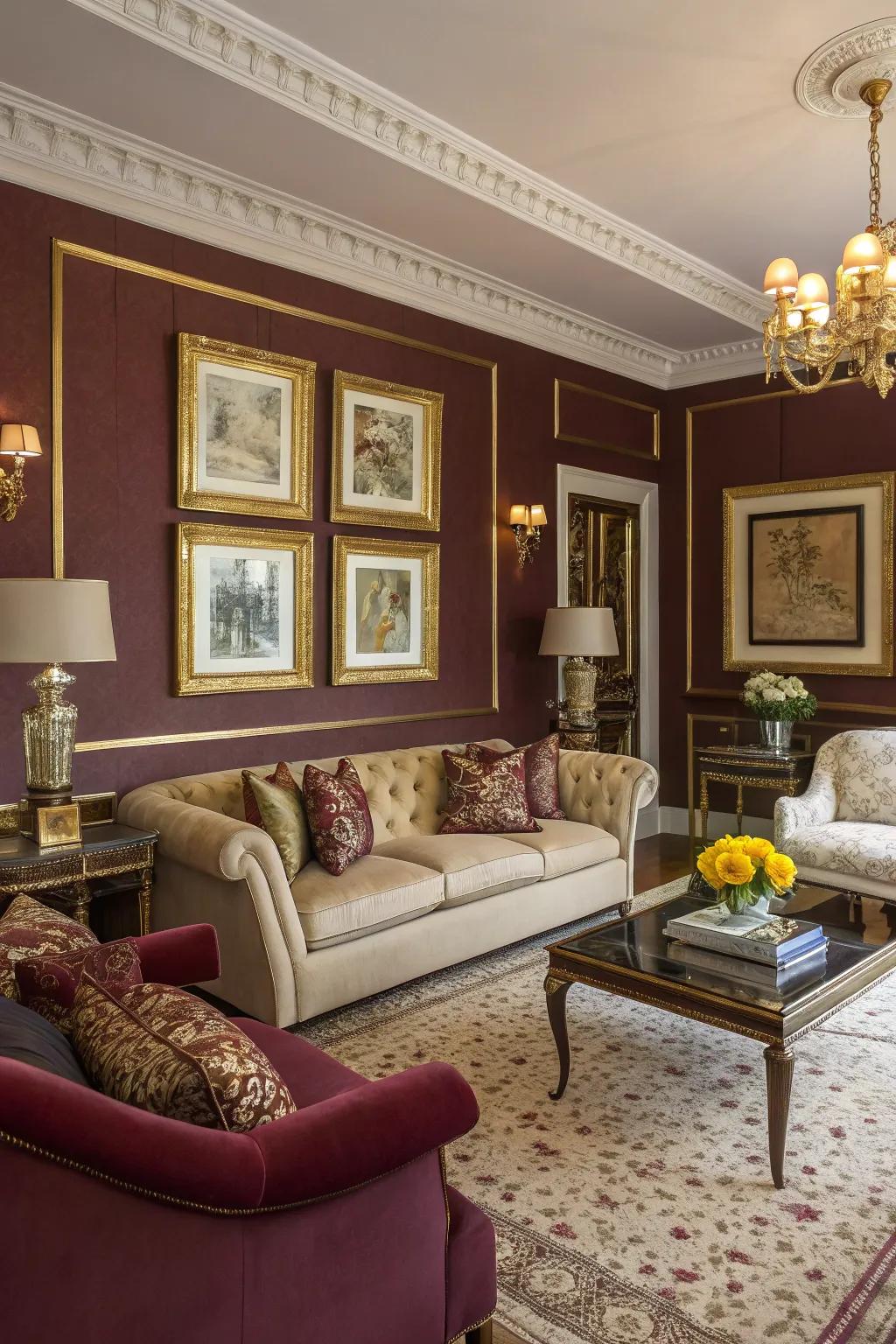 Ruby red transforms your living space into an elegant and toasty environment.