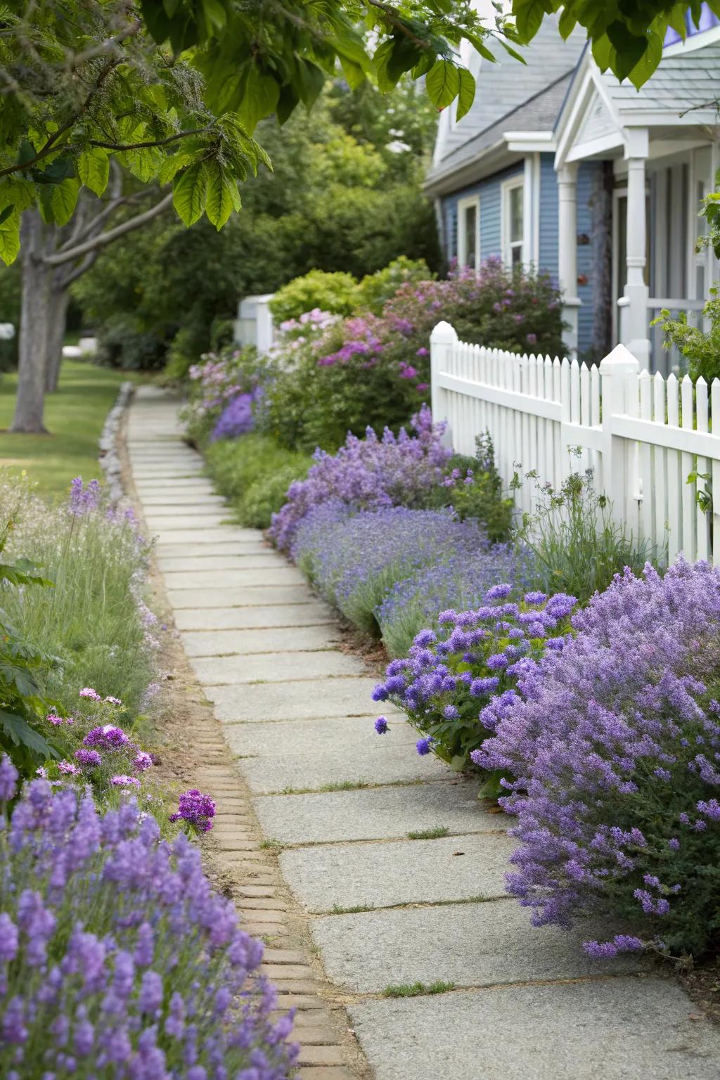 'Scented' lavender provides aroma and beauty without much work.