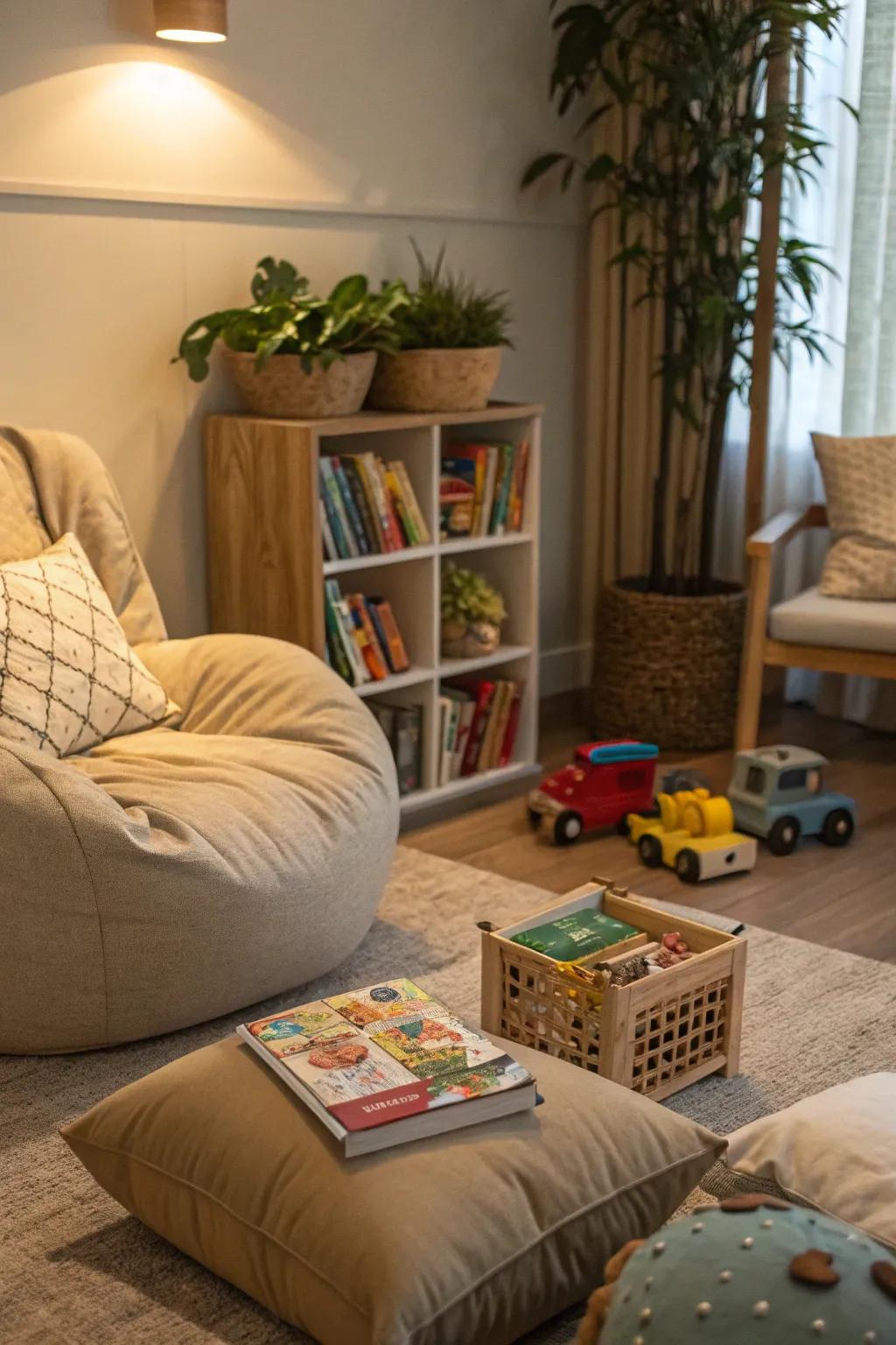 Create a magical reading nook that encourages children to embrace the pleasure of reading.
