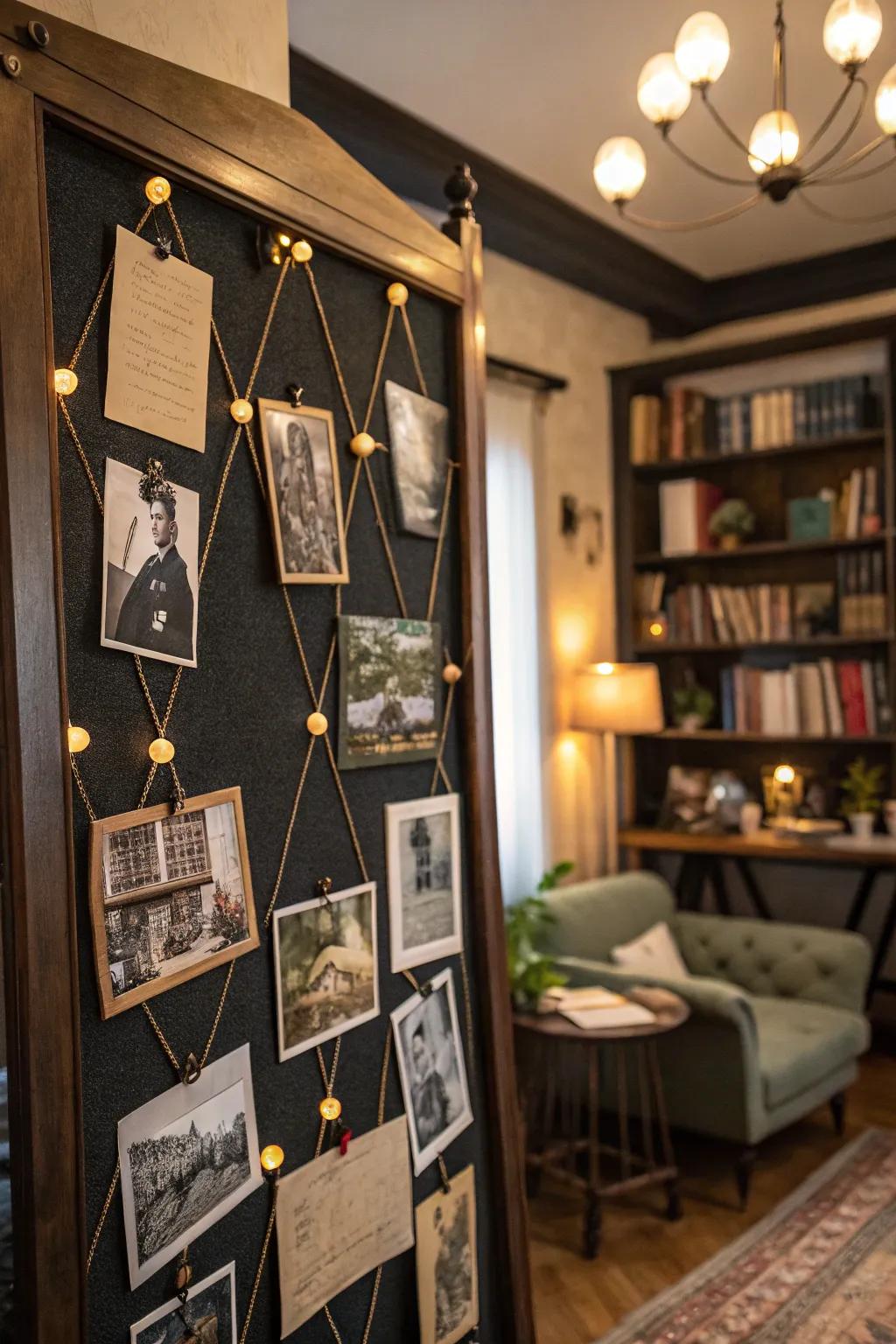 Bring a nostalgic feel to your area with classic allure shown on your notice board.