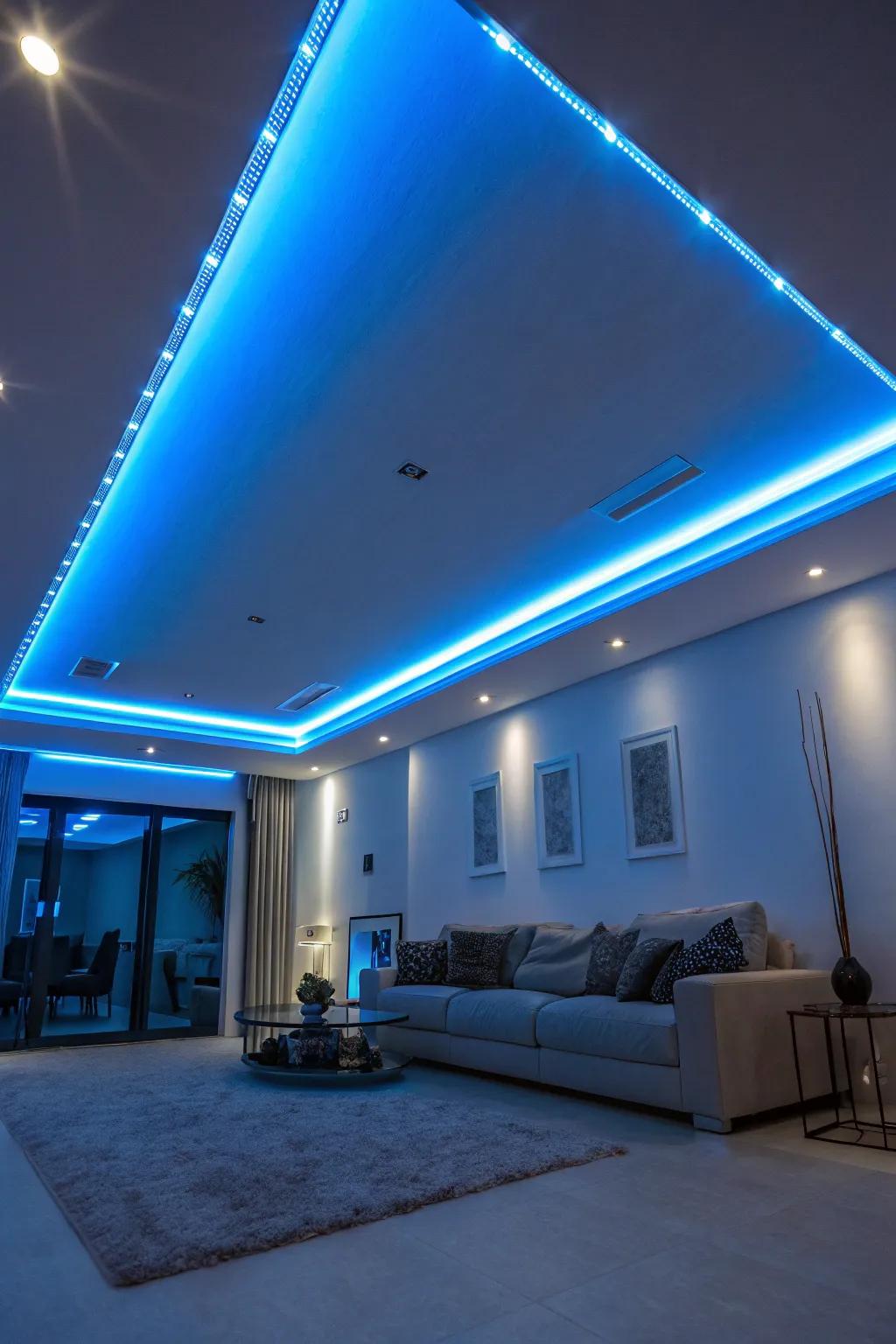 Azure LED lighting introduces a modern touch and a comforting ambiance to every space.