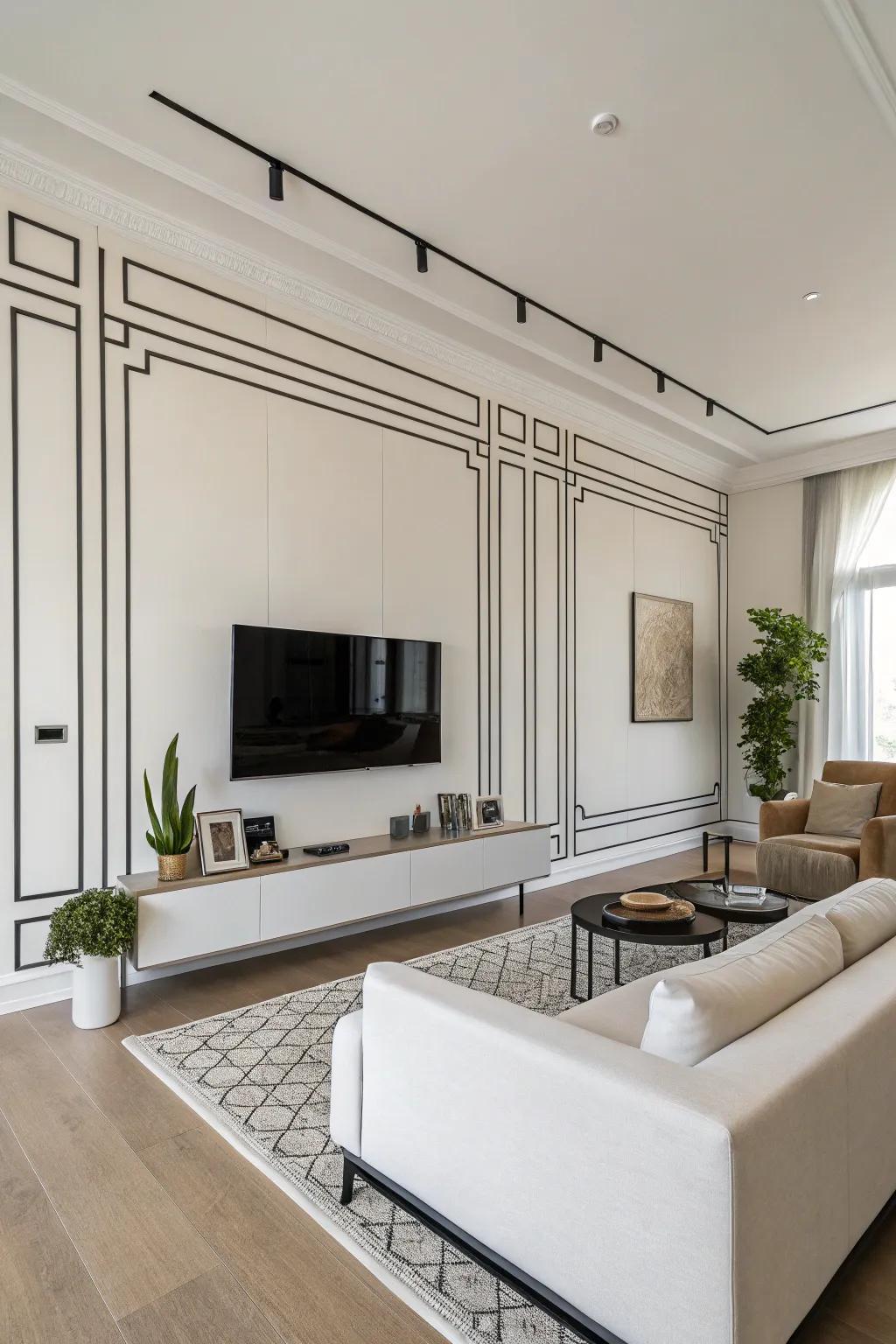 Elegant and understated, simple borders elevate modern spaces with grace.