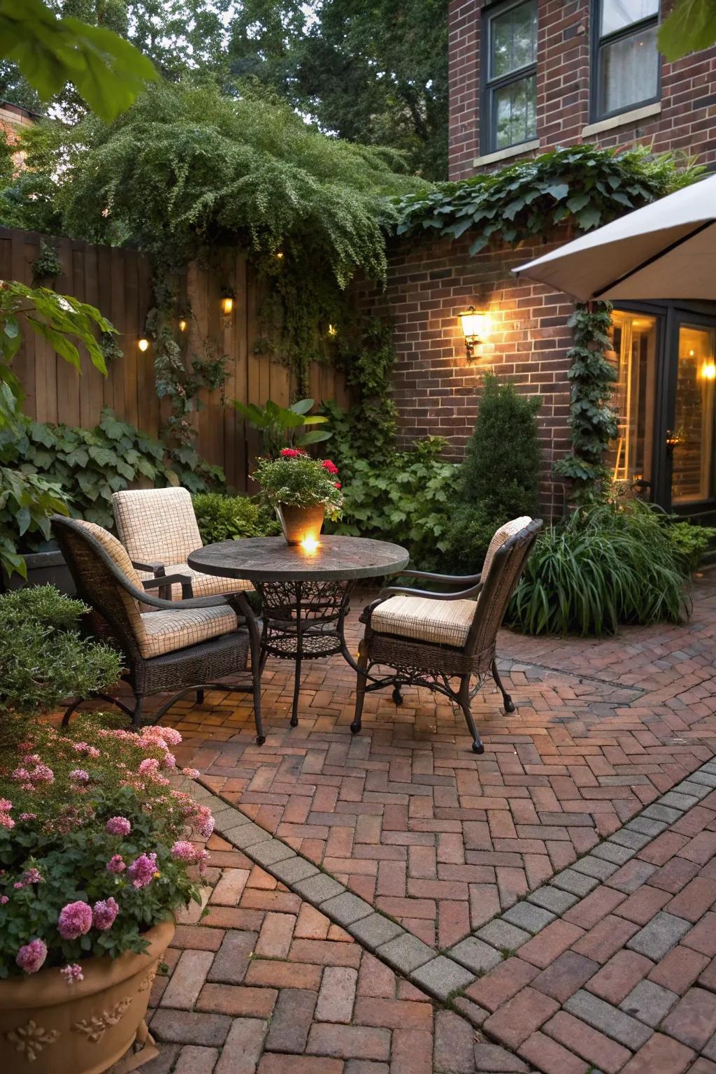 The interlock arrangement delivers a striking appearance for any backdrop.