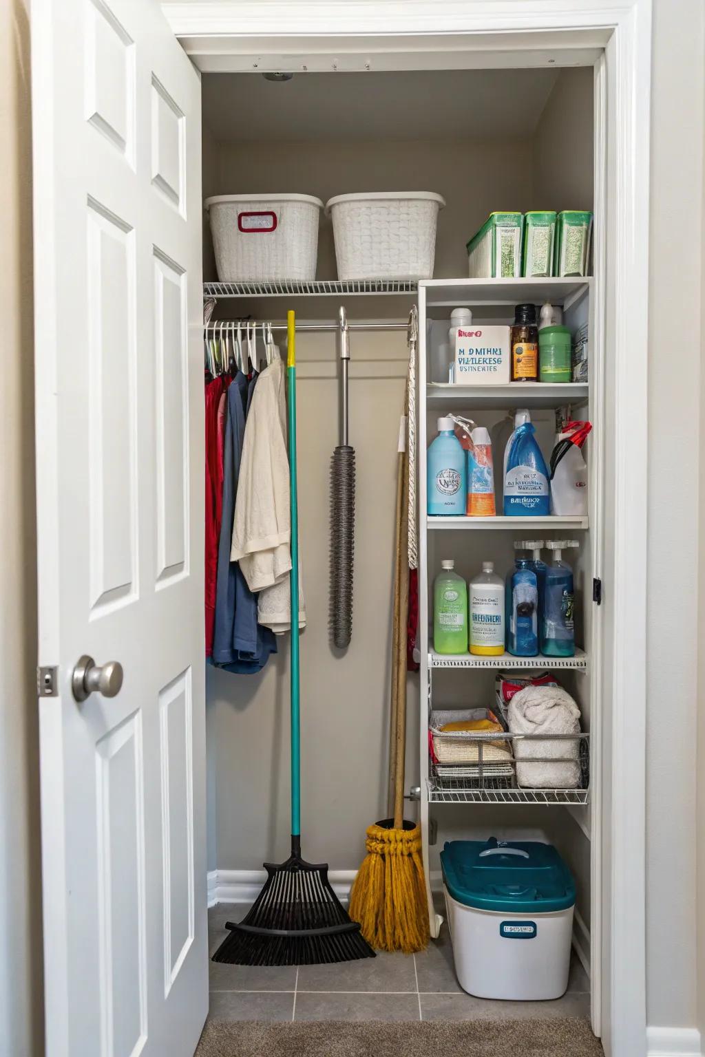 A utility closet that’s functional and visually pleasing.