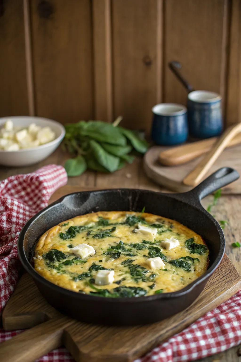A delicious frittata ready to be the star of brunch.