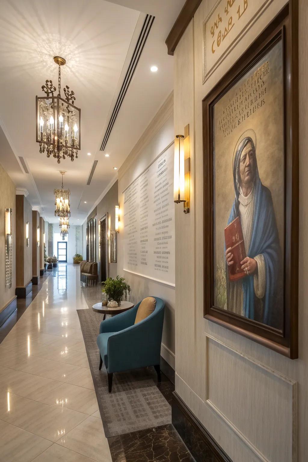 Religious art can foster inspiration and uplift the atmosphere of your home.