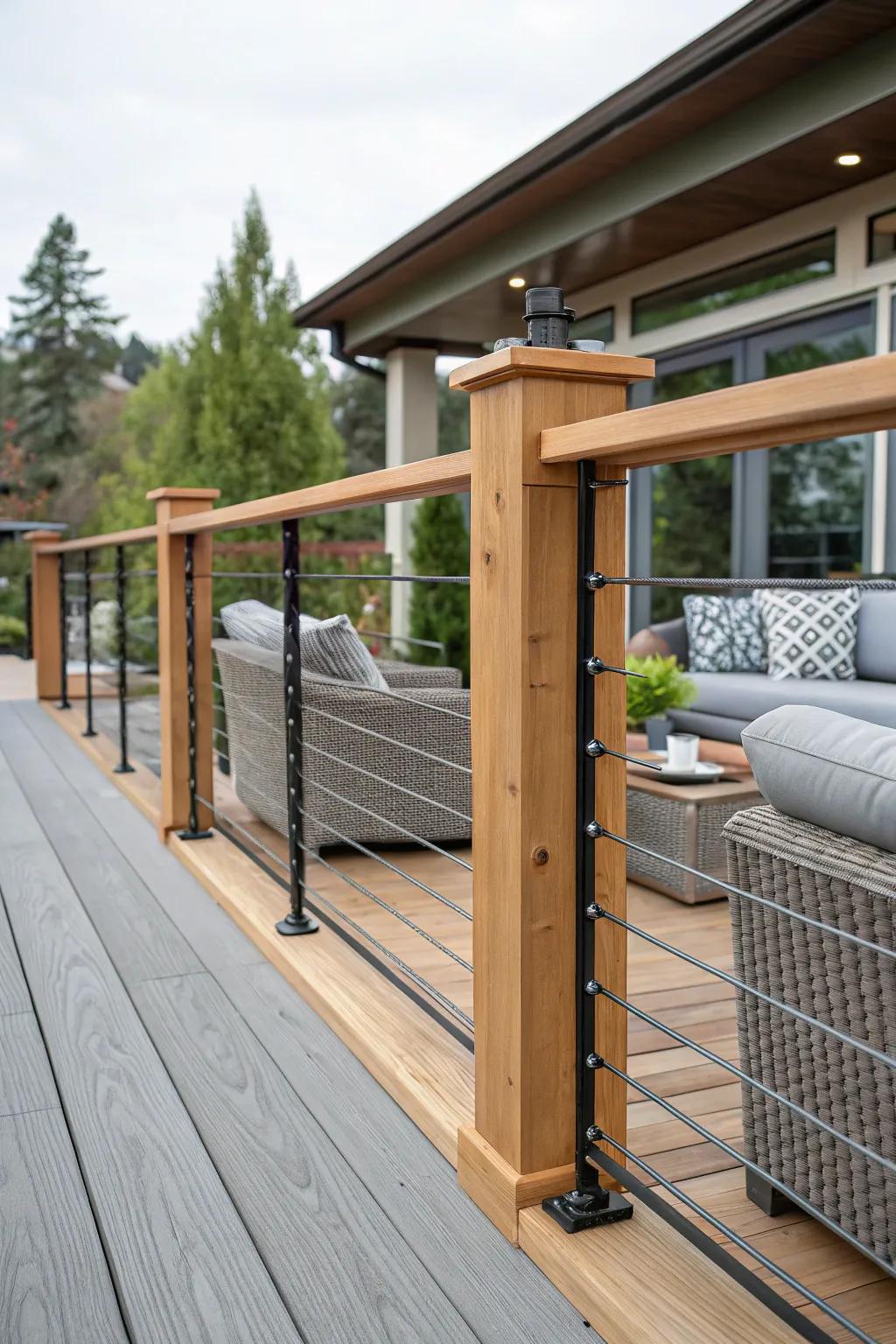 Modern beauty with combined materials.