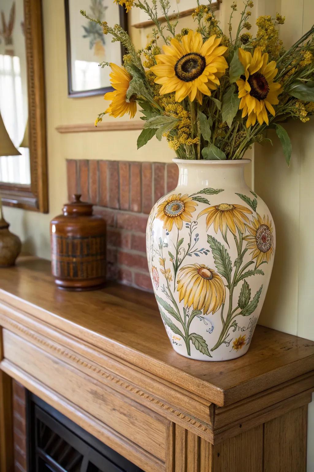 Appreciate nature with ceramic art featuring floral themes.