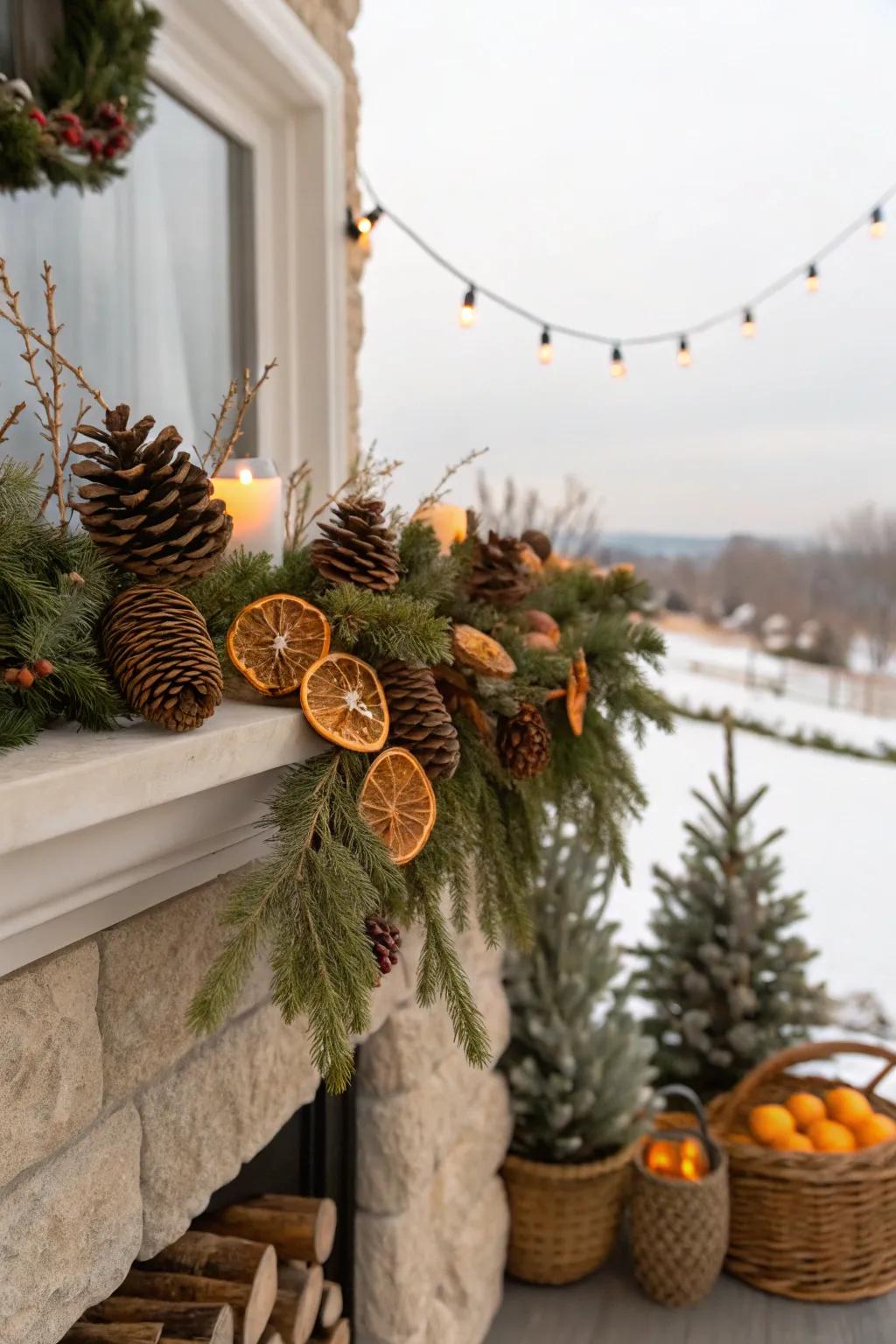 Rustic Christmas decor brings the beauty of nature indoors.