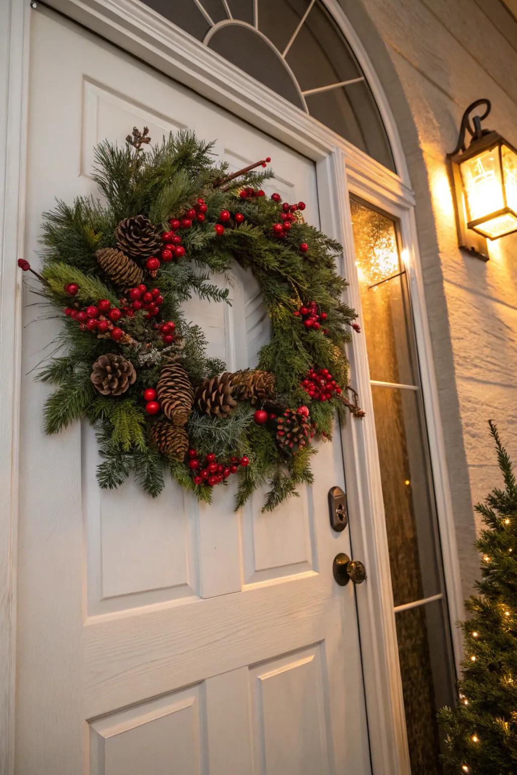 A wreath is a classic way to welcome guests to your home.