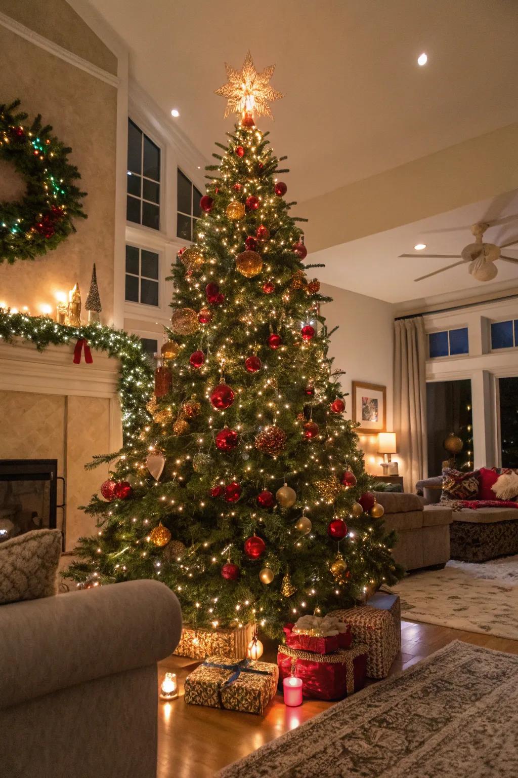 A stunningly decorated Christmas tree that becomes the heart of your festive decor.