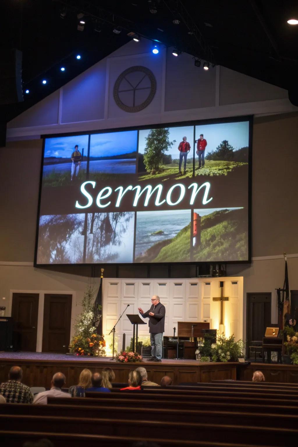 Visual displays improve the worship experience through enhanced clarity and focus.