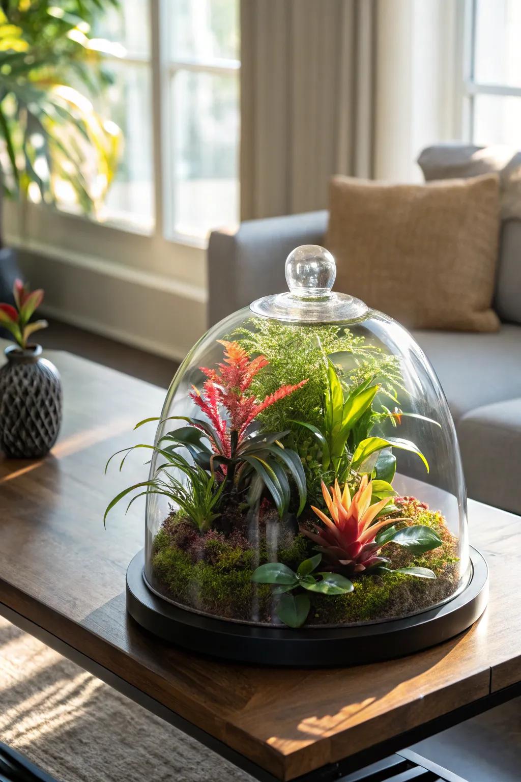 Introduce a tropical escape to your dwelling with lively plants.
