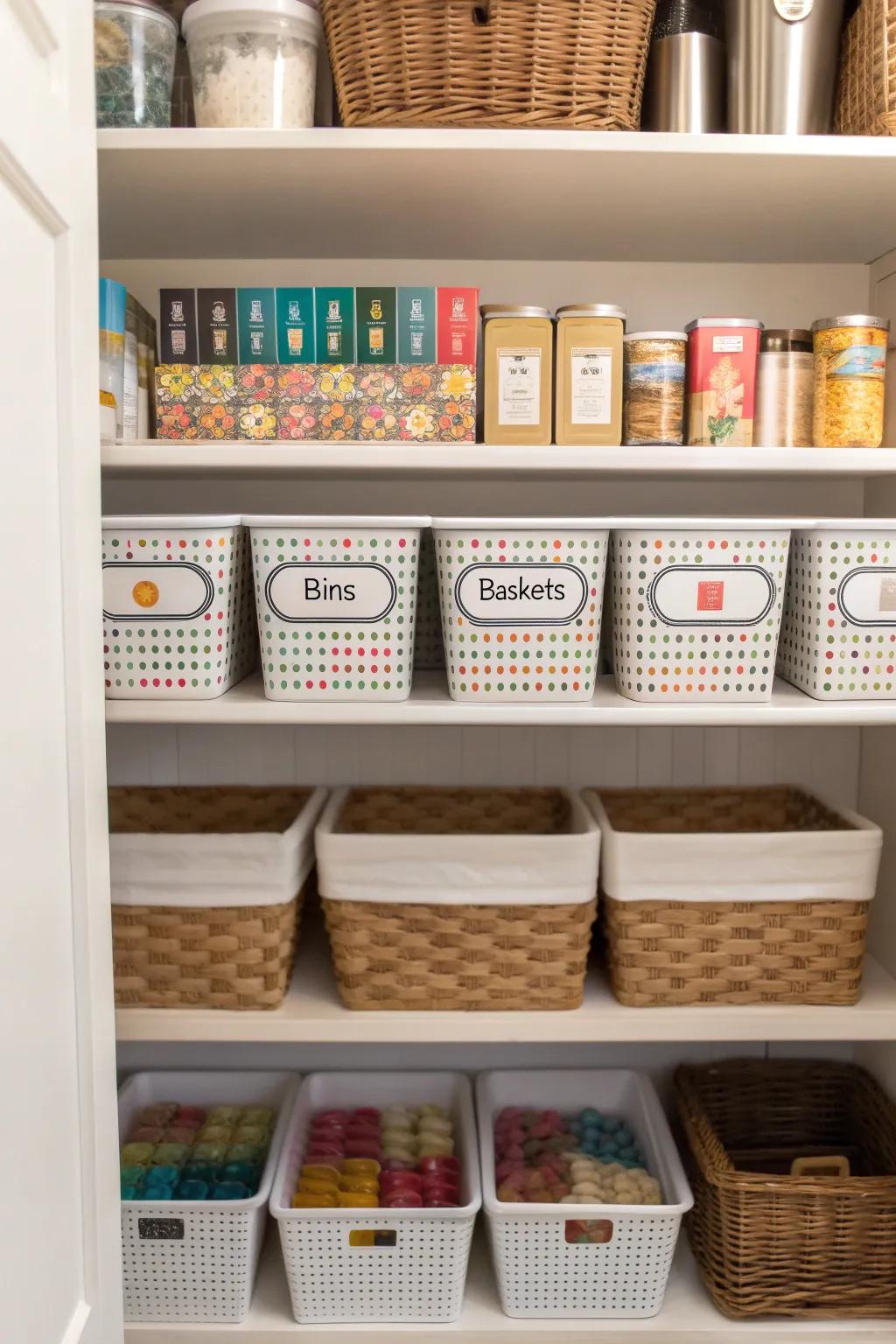 Customized labels add clarity and sophistication to your pantry.