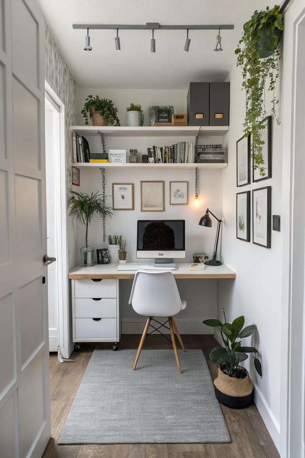 Maximize space with a stylish elevated workspace.
