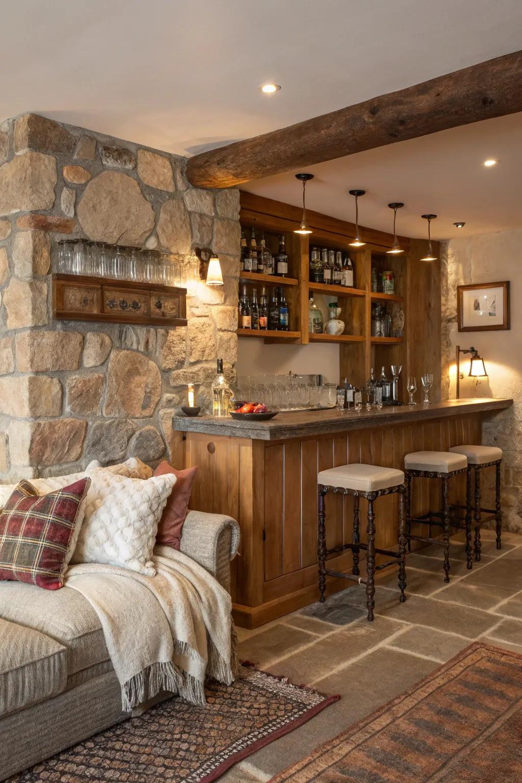 Cultivate a welcoming setting with rustic appeal.
