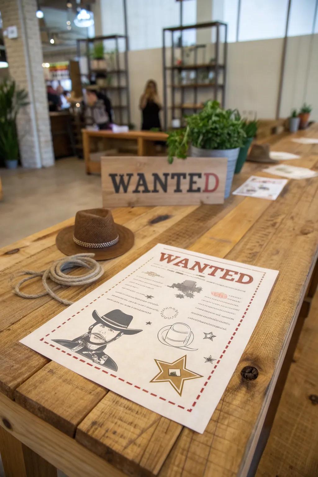 Dispatch 'Outlaw' announcement invitations to kick off the Wild West theme.