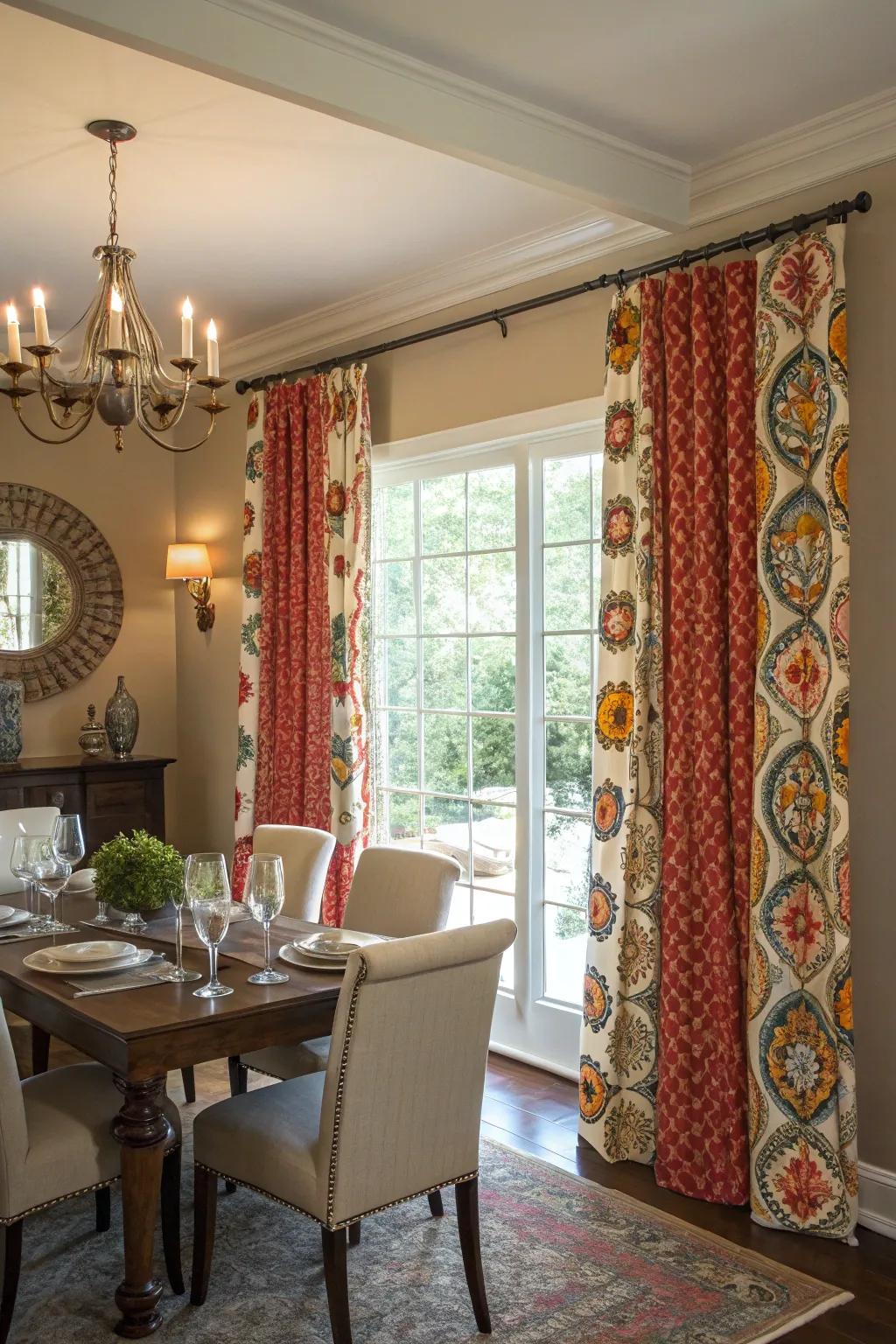 Curtains featuring strong patterns can serve as an accent element in any space.