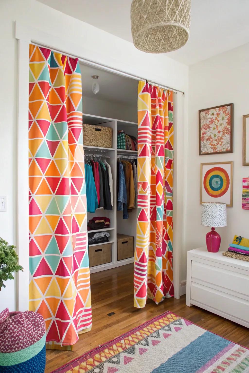 Make your closet a focal point with bold patterns.