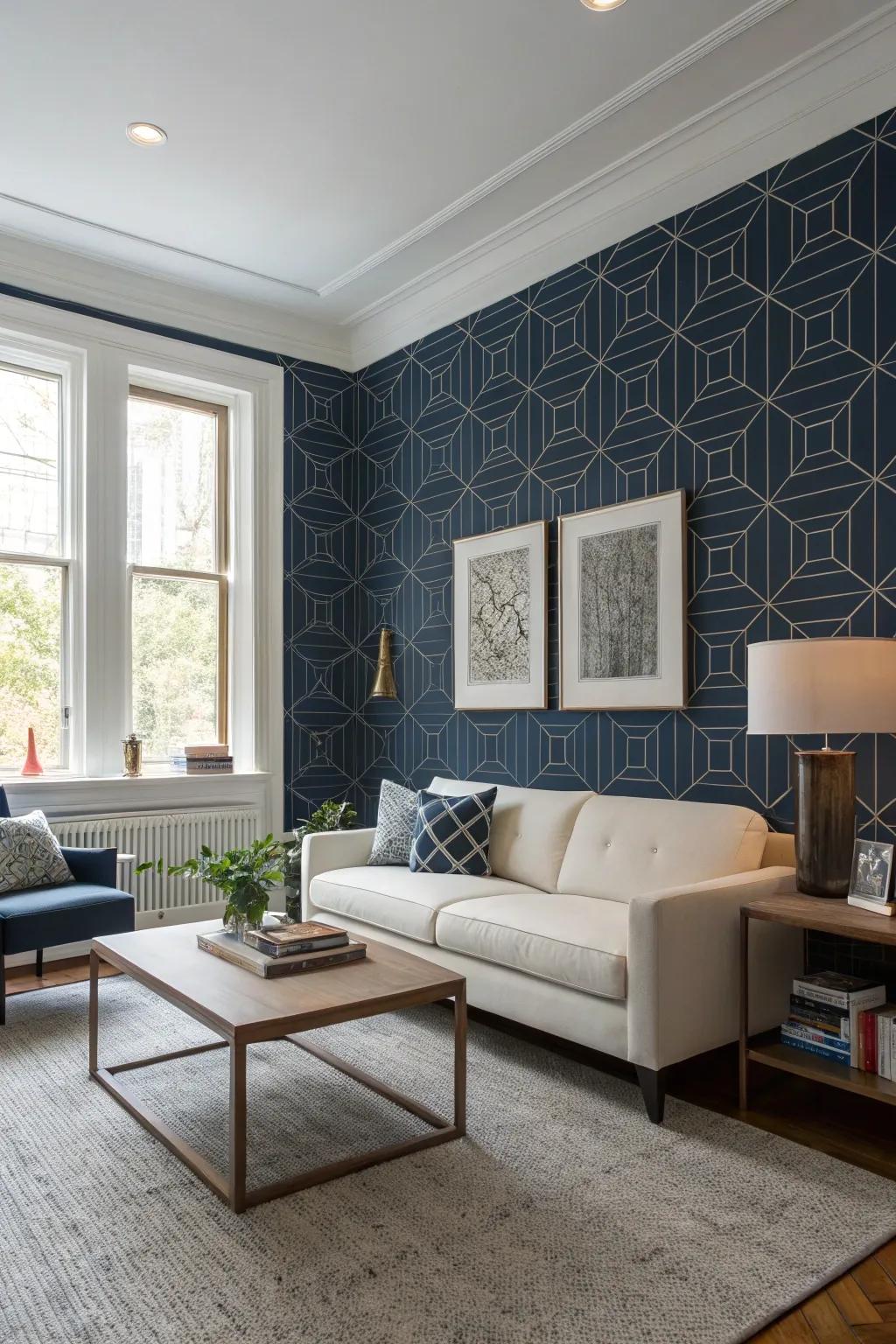 Geometric designs bring a modern flair to any area.
