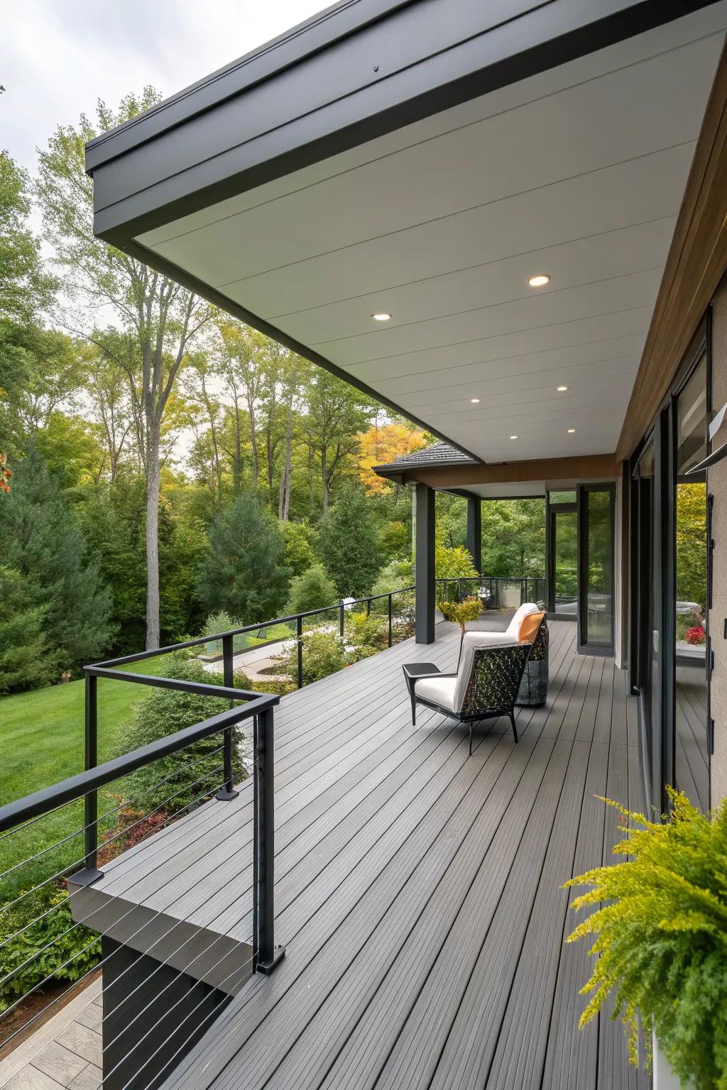 Composite fascia delivers a smooth, easy-maintenance finish.