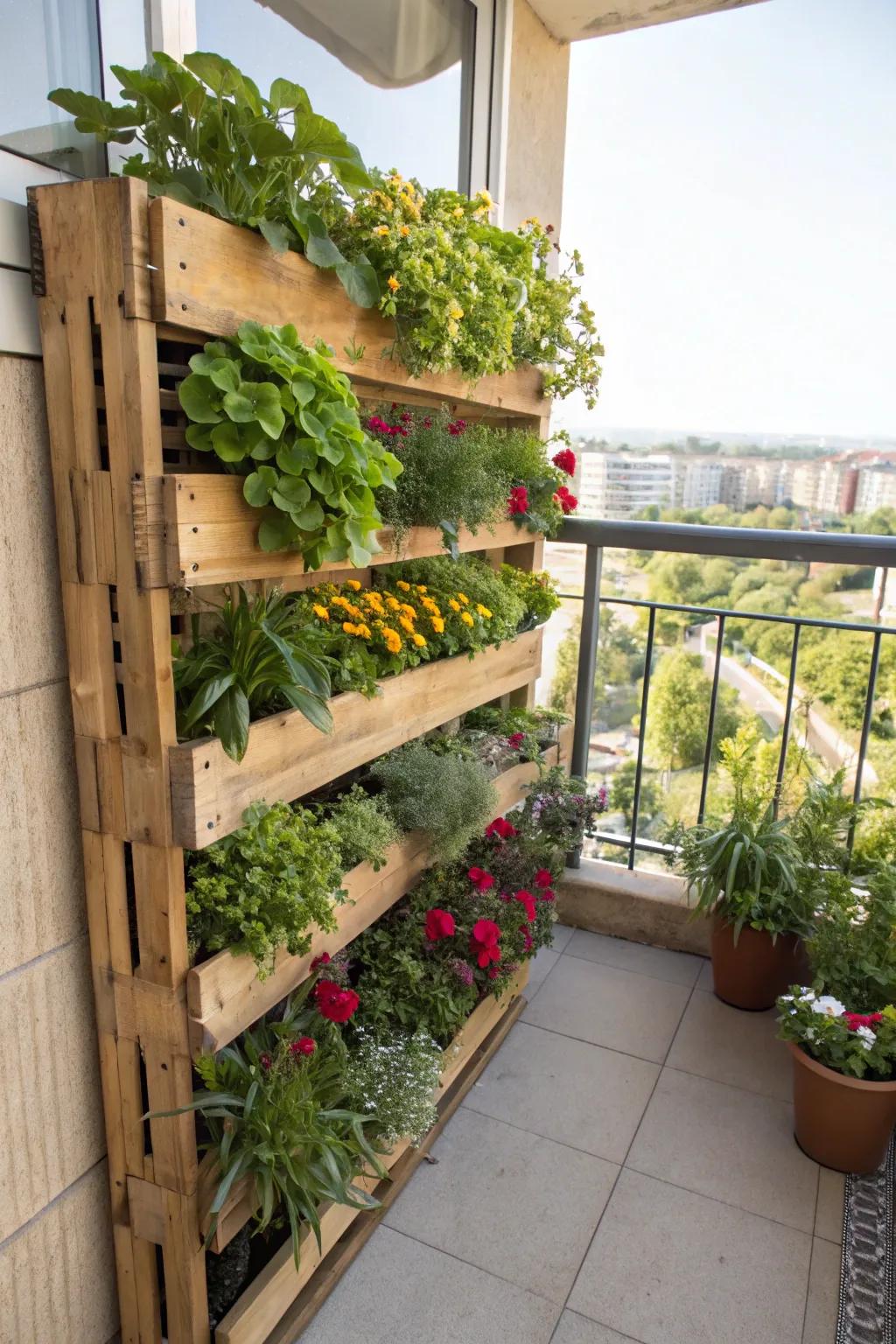 Transform pallets into vibrant vertical gardens for your home.