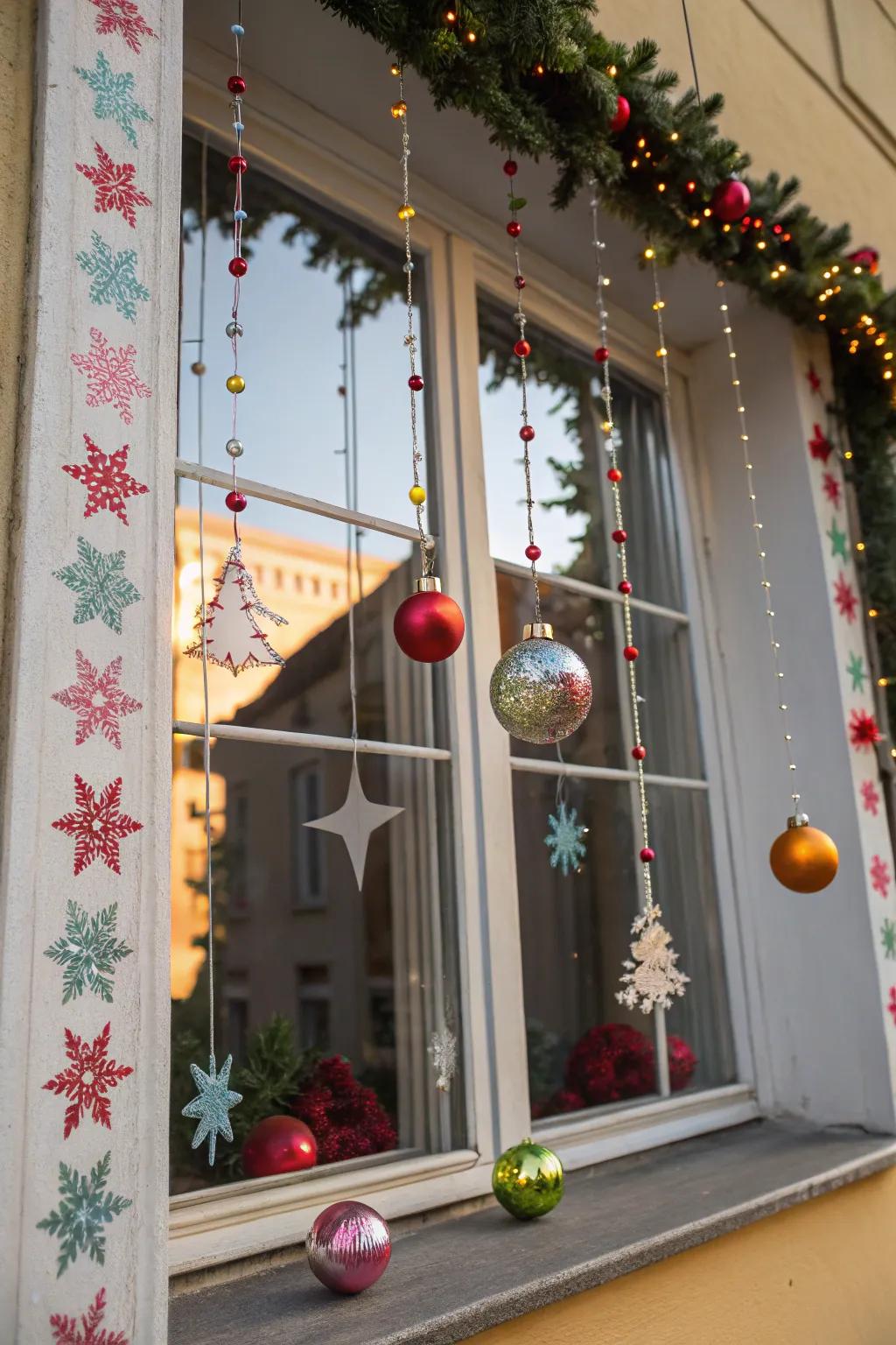 Accents contribute charm and festive flair to your windows.