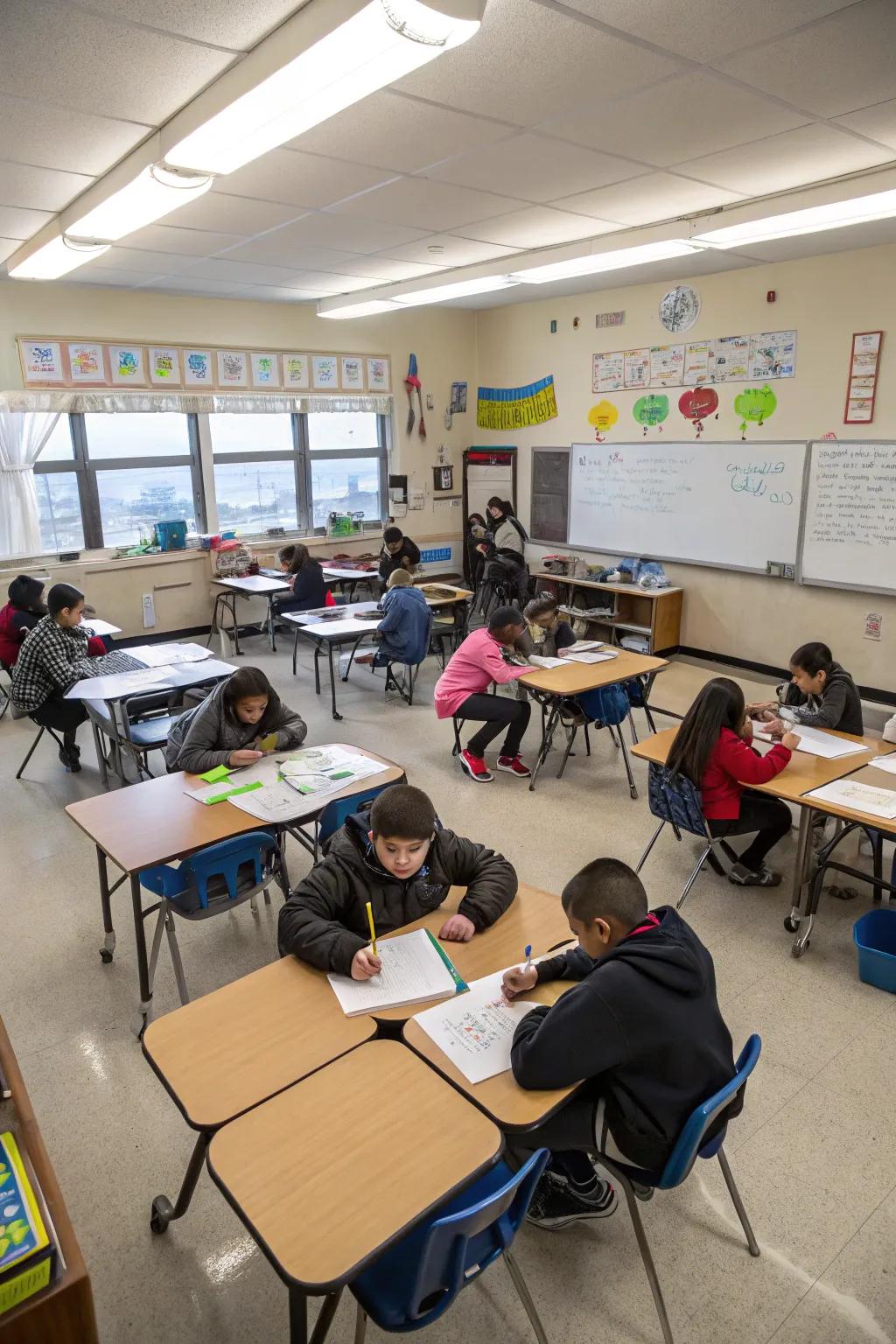 Open layouts ensure freedom and versatility for active classroom sessions.