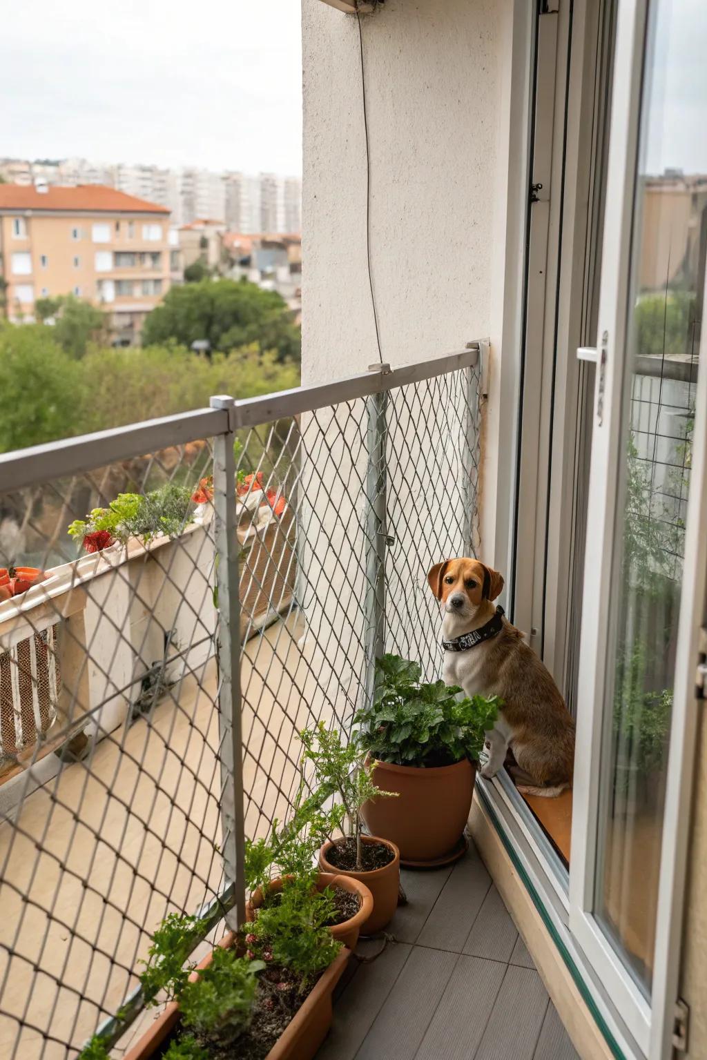 Pet-safe fencing offers security while maintaining an unobstructed view.