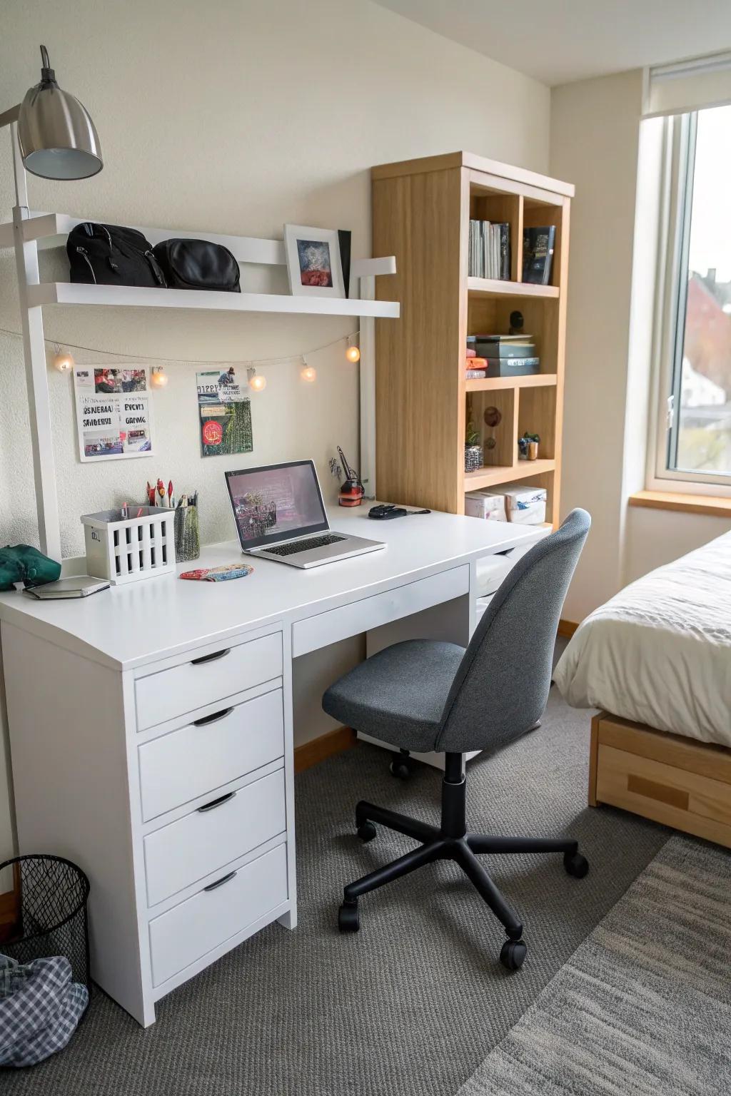 Minimalist furniture enhances both style and practicality.