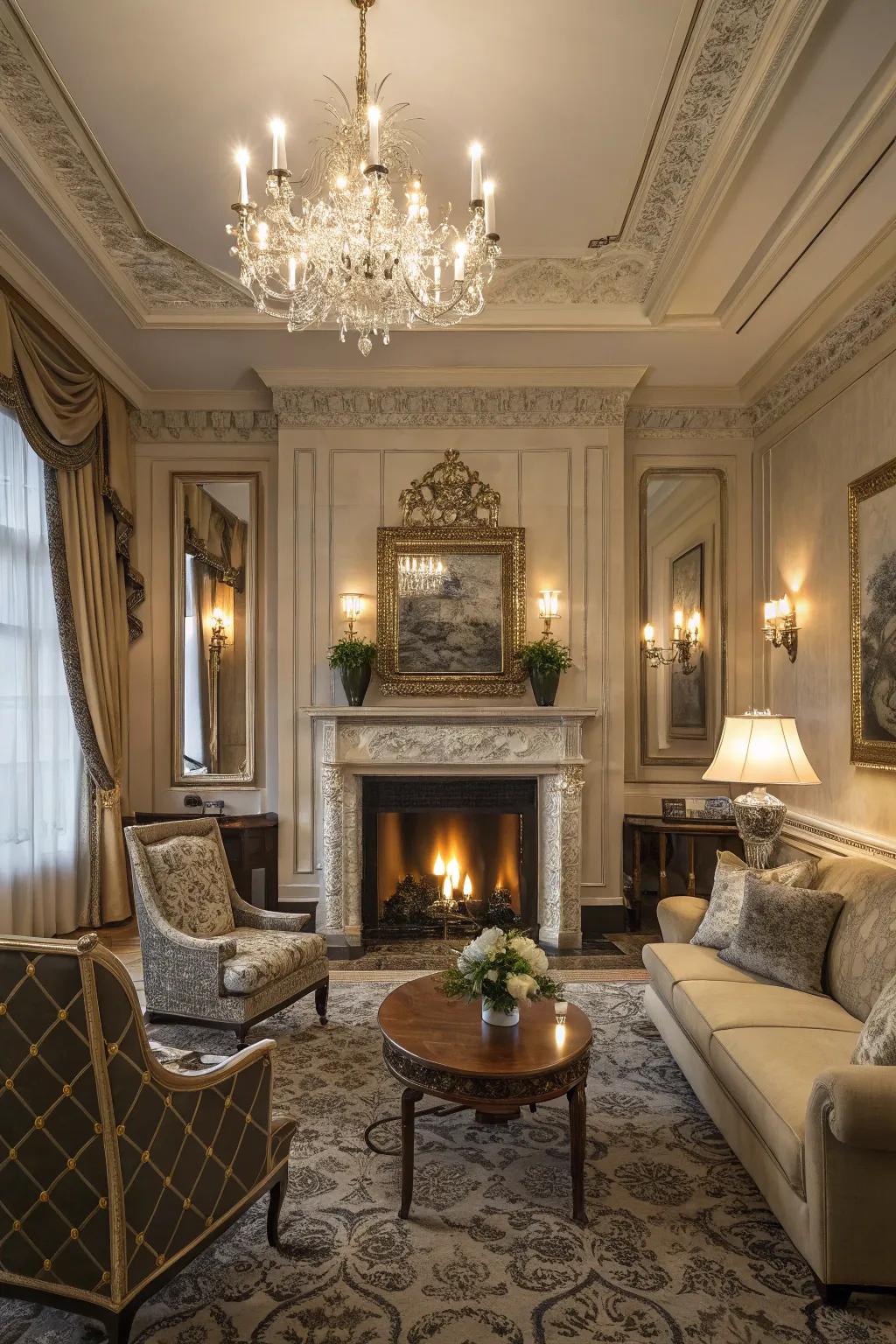 The hearth serves as a central meeting place, providing warmth and appeal.