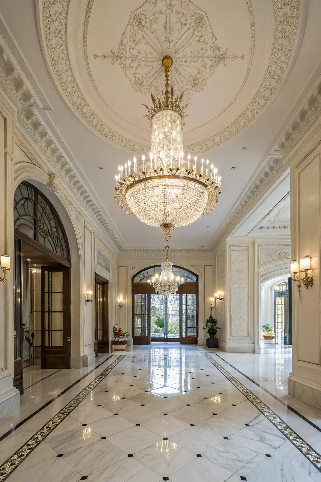 An impressive entranceway that radiates luxury and refinement.