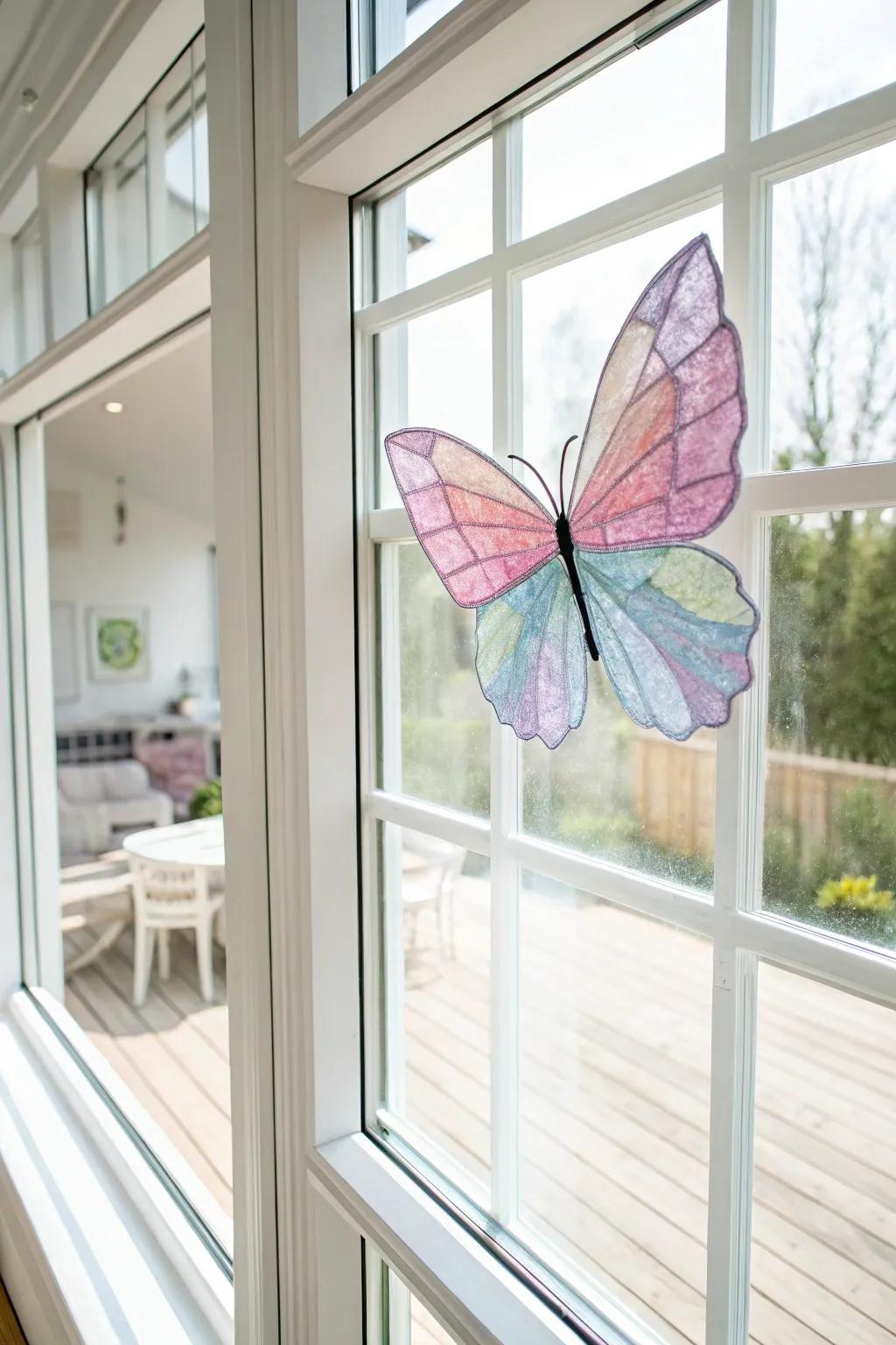 Capture the essence of spring with charming decorative glass stickers that let the sunlight illuminate your space.