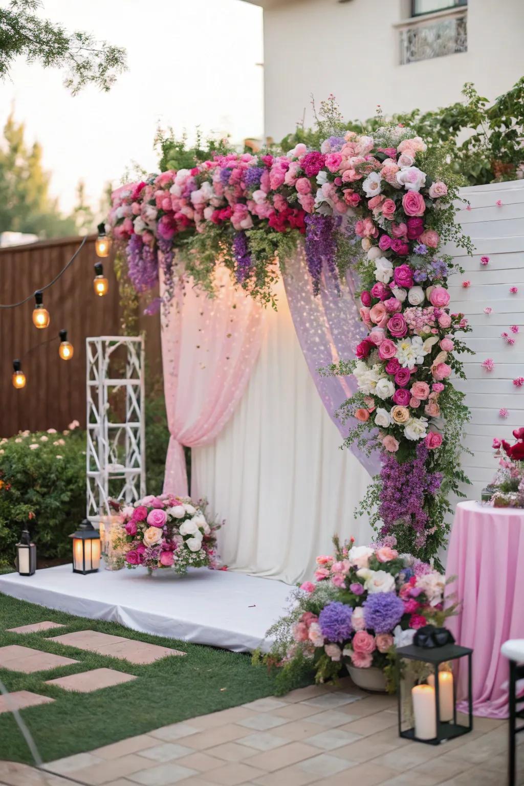 Blossoms infuse passion and energy into your engagement celebration's design.