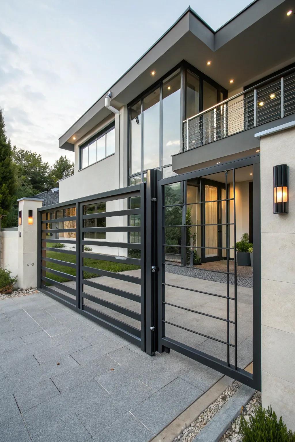 Elegant steel gateways provide a contemporary spin to any entrance.