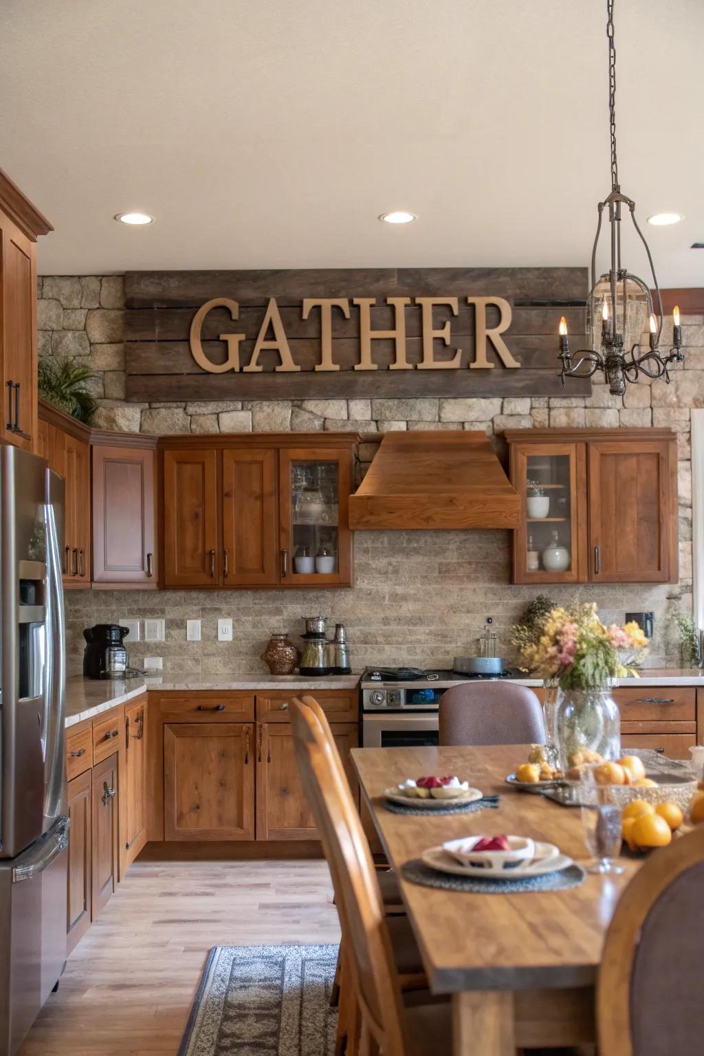 Rustic notices give a cozy homestead feel to any room.