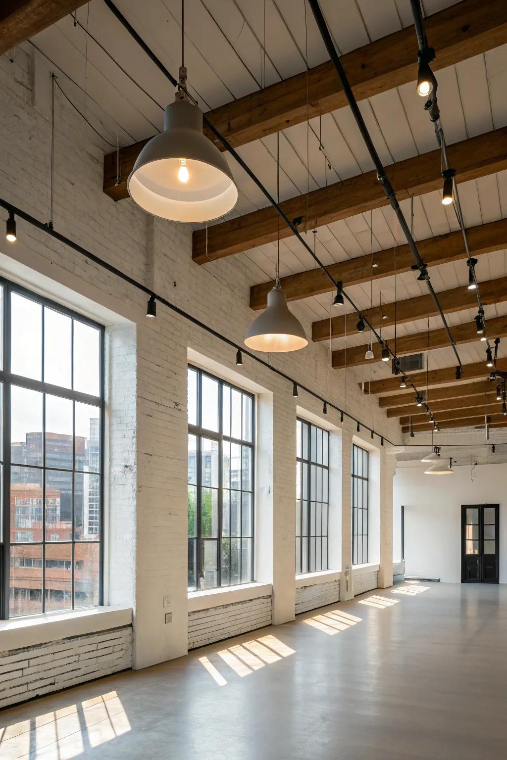 Smooth pendant lights for a modern minimalist appearance.