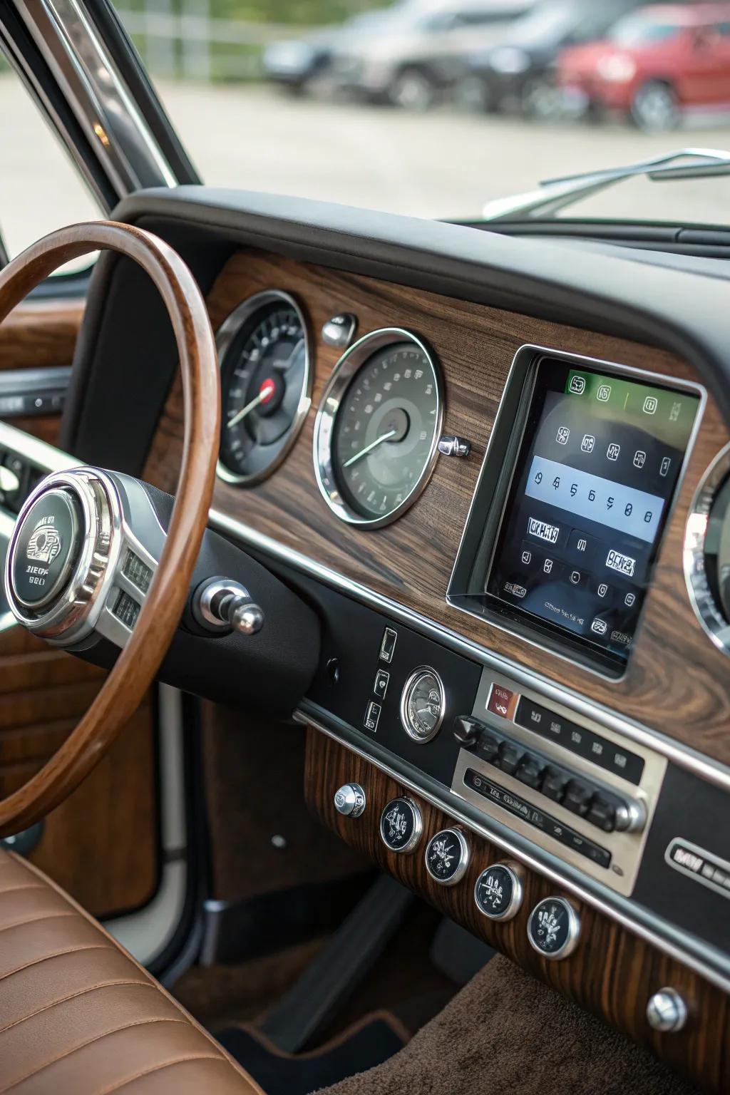 Classic style converges with modern functionality on your dashboard.