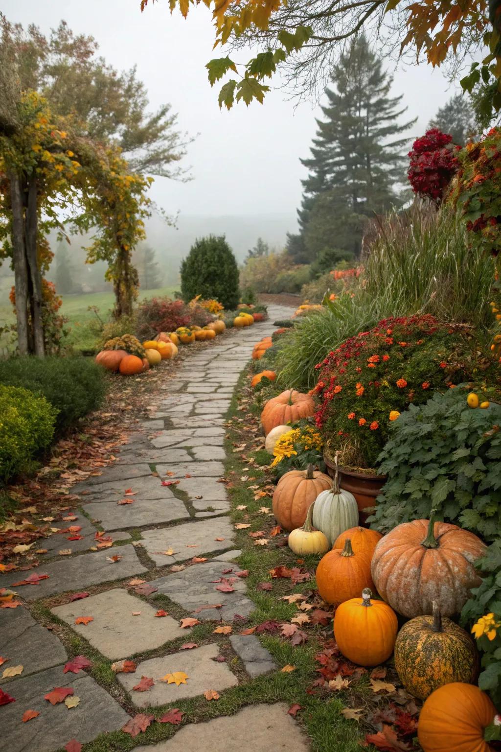 Squashes and gourds give any landscape a quintessential fall touch.