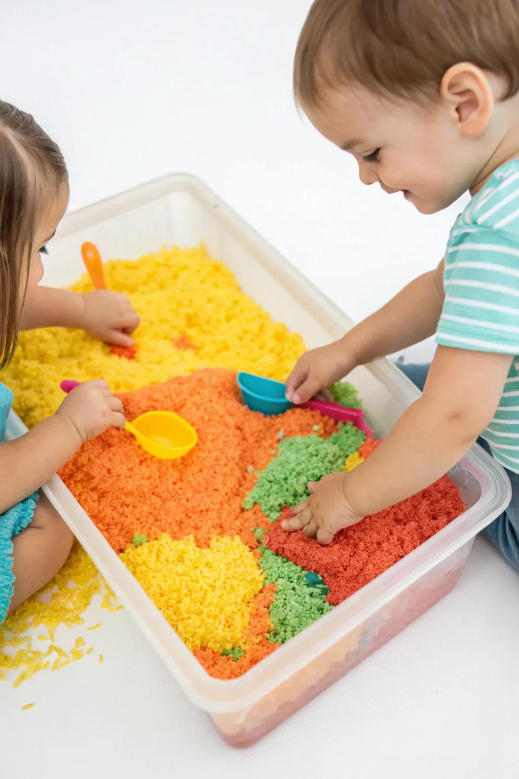 A sensory paradise where little ones can discover colors and textures through active play.