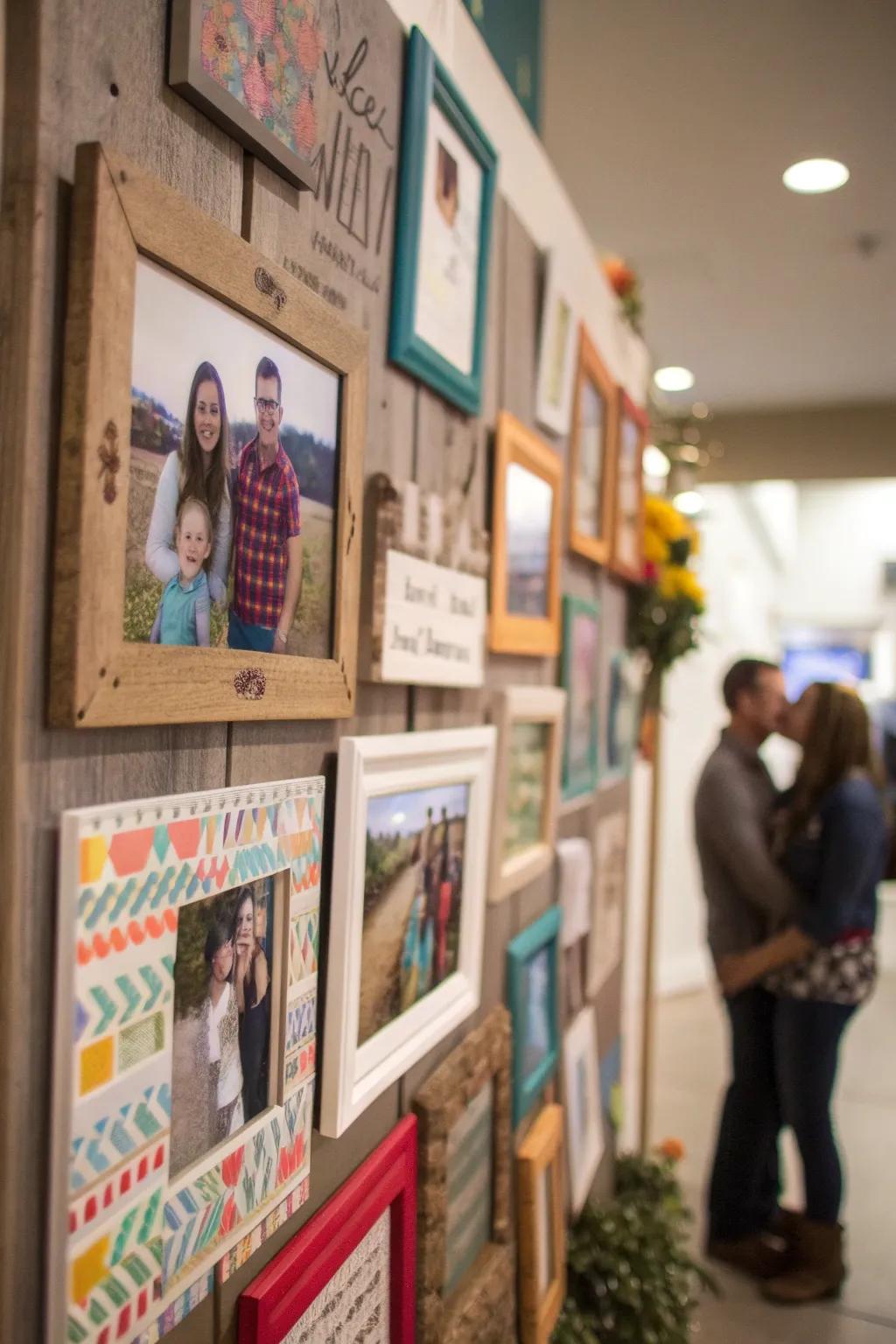 A mixed media display offers variety and personalization to your wall.