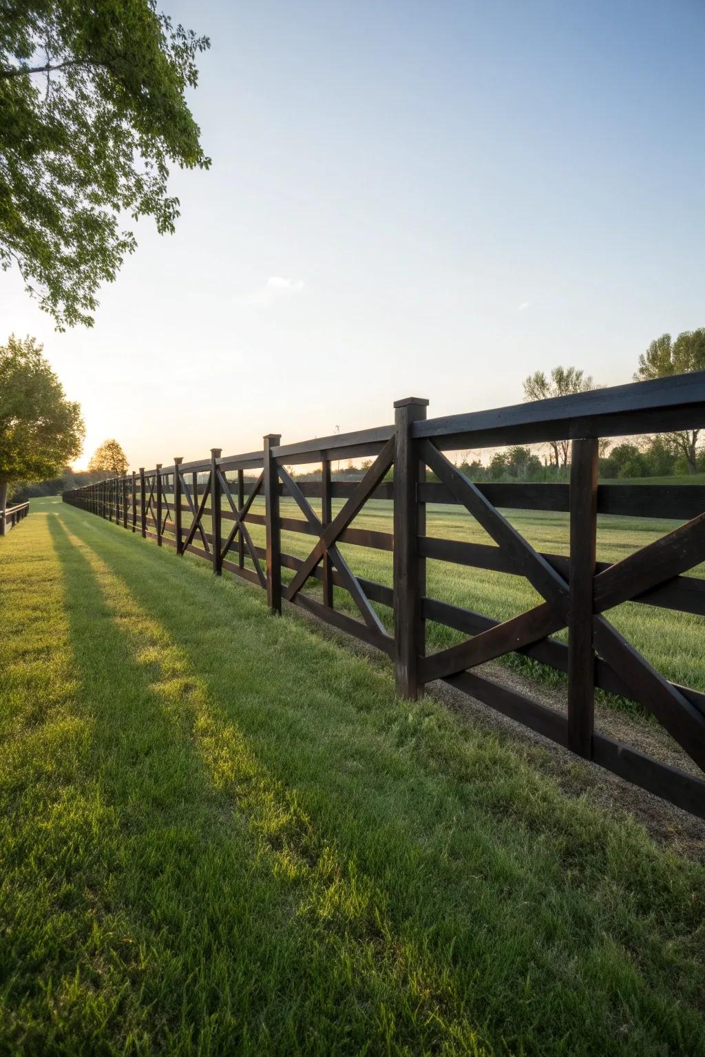 Cross-panel fences deliver both protection and elegance.