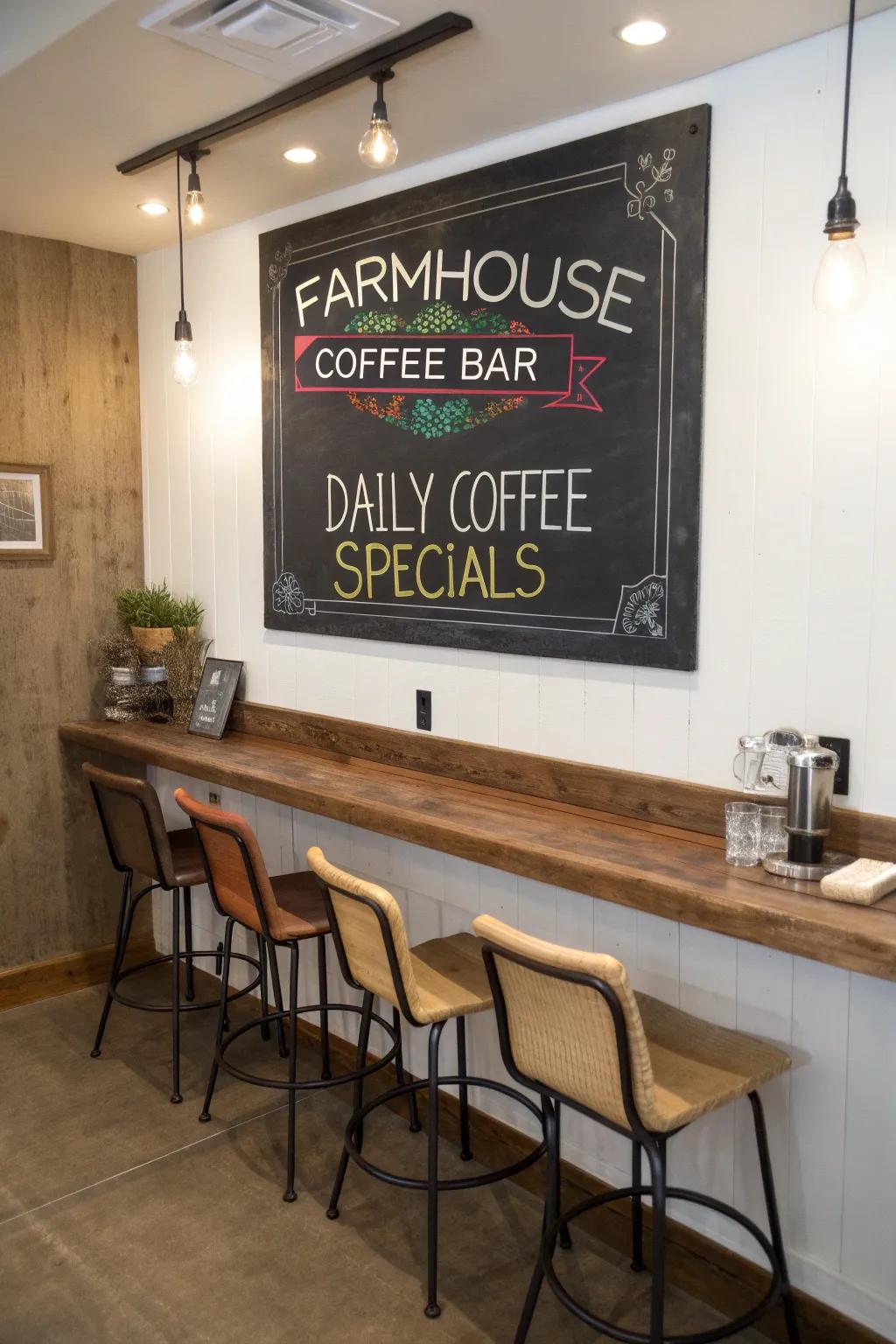 Customize your area with a slate menu.