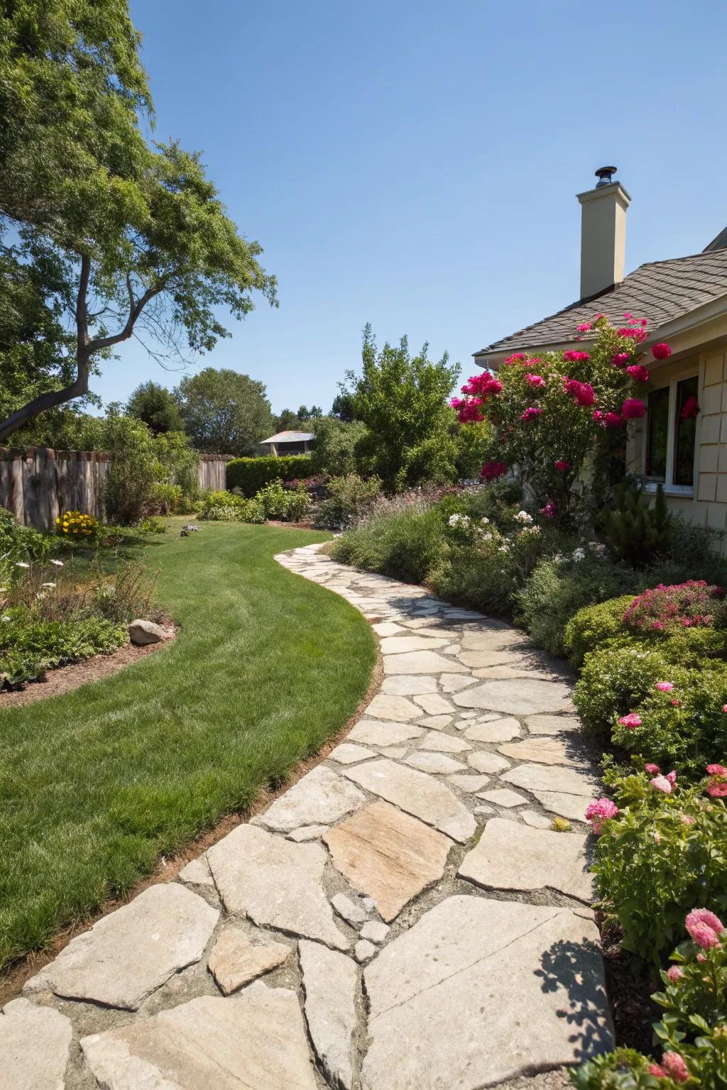 Stone paths bring structure and countryside beauty to your outdoor space.