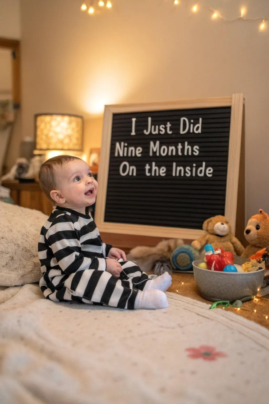 A fun take on baby's journey from womb to world.