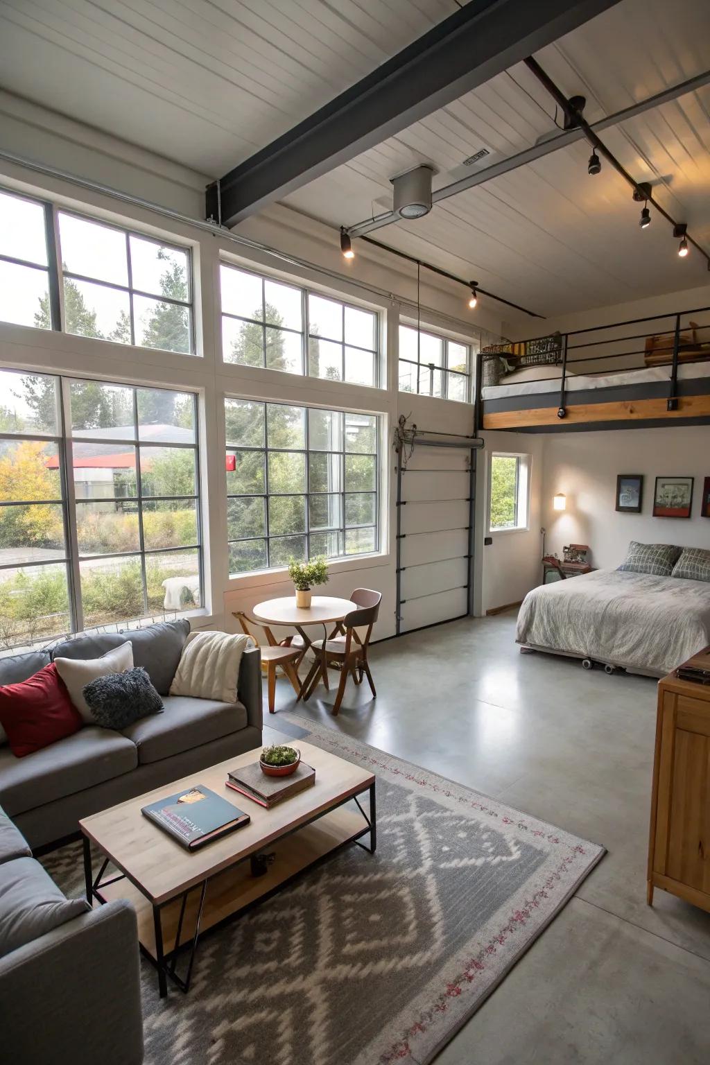 Multi-use living space integrated effortlessly.