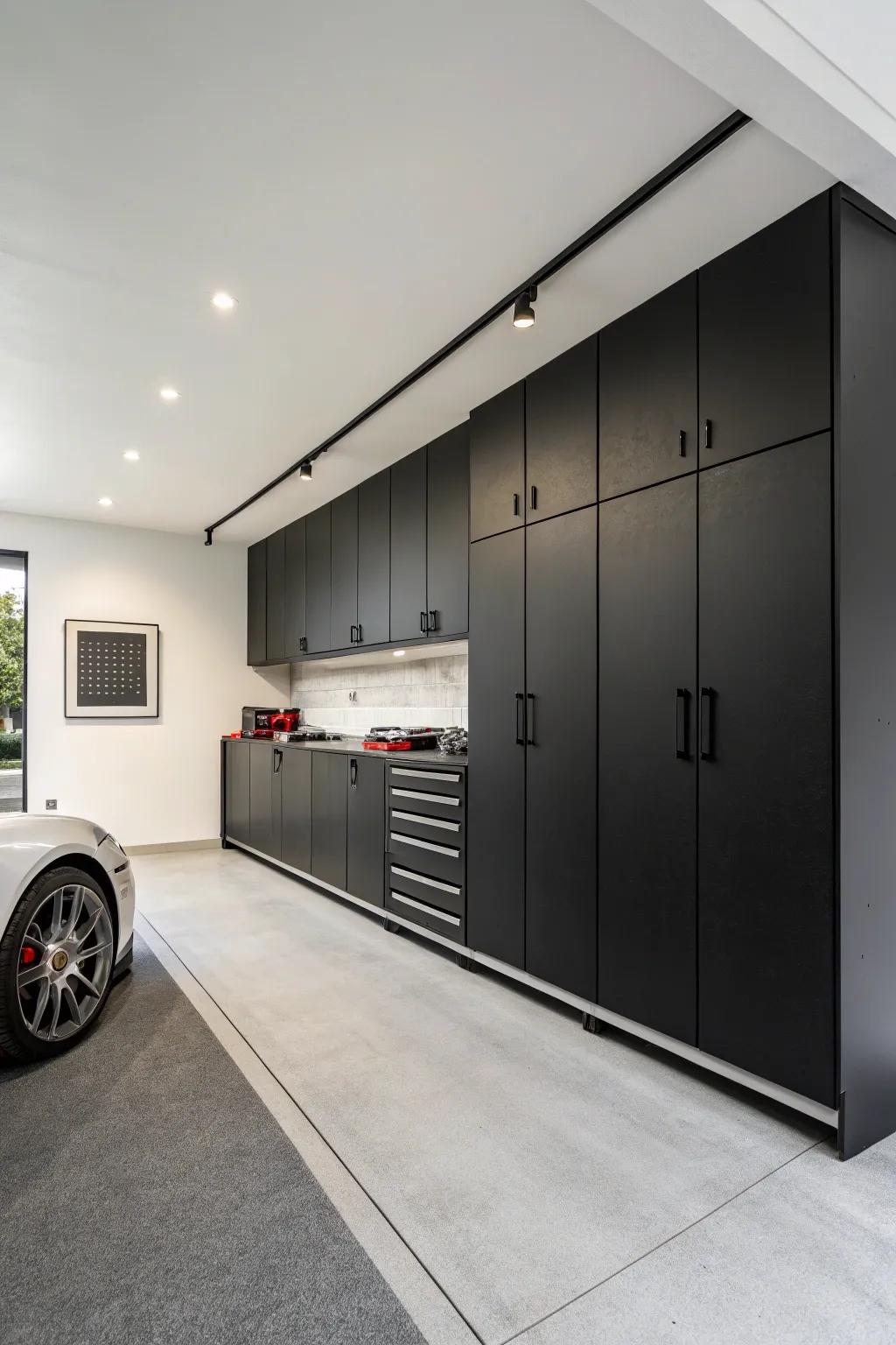 Ebony cabinets offer an elegant and ageless aesthetic.