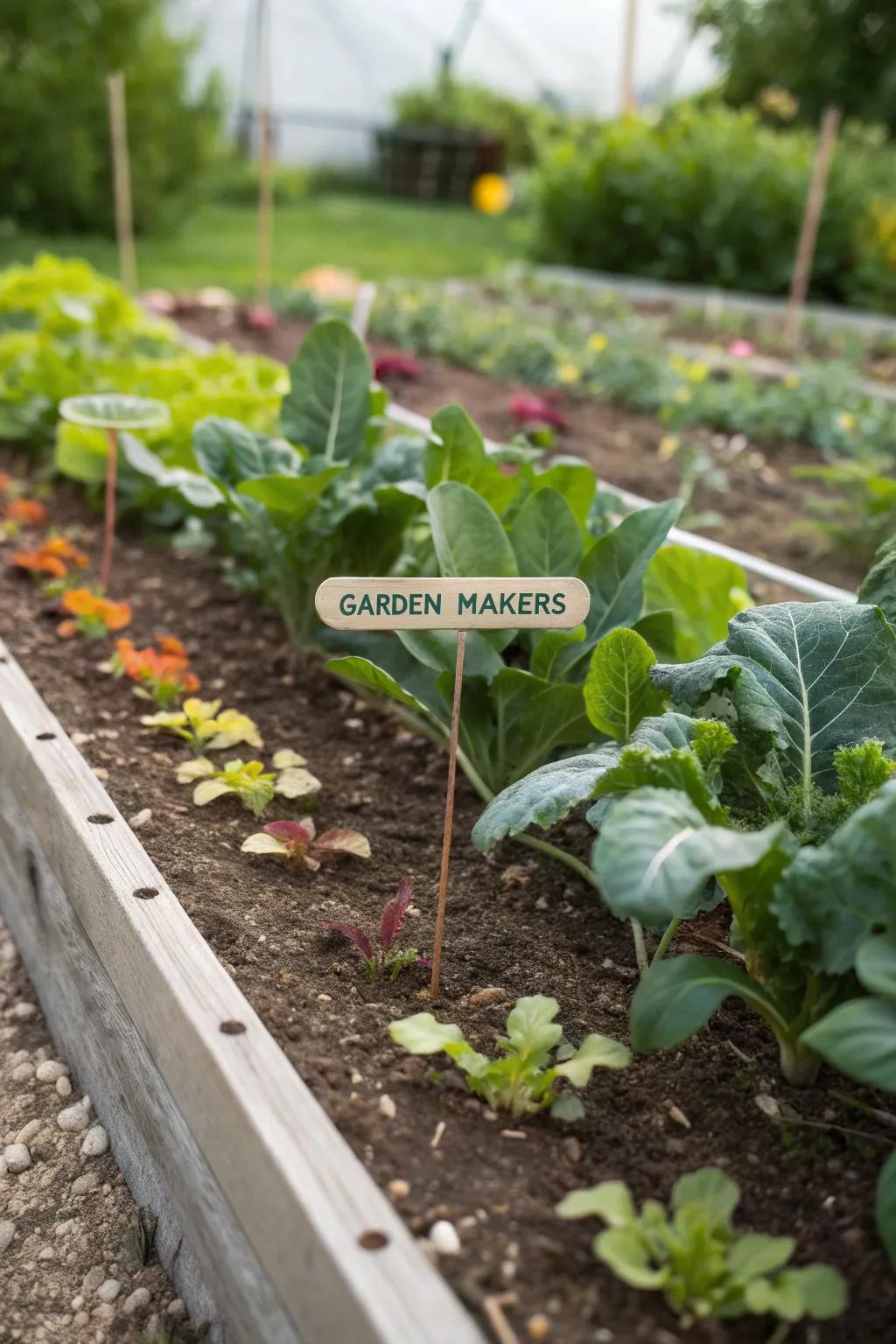 Personalized garden markers add appeal and help organize any garden.