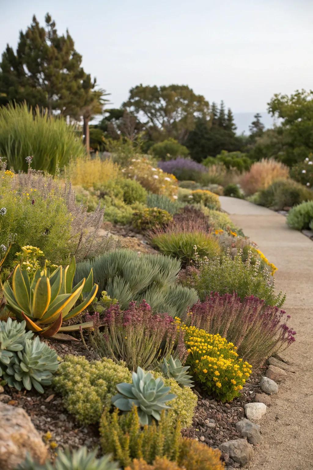 Plants that tolerate dry conditions bring beauty with little water.