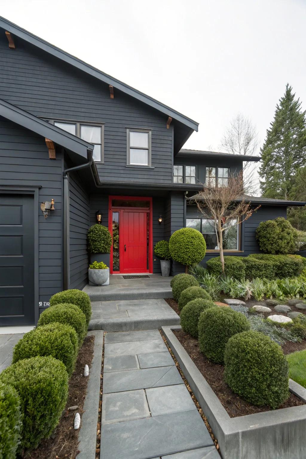 Deep grey and red highlights establish a striking and modern presence.